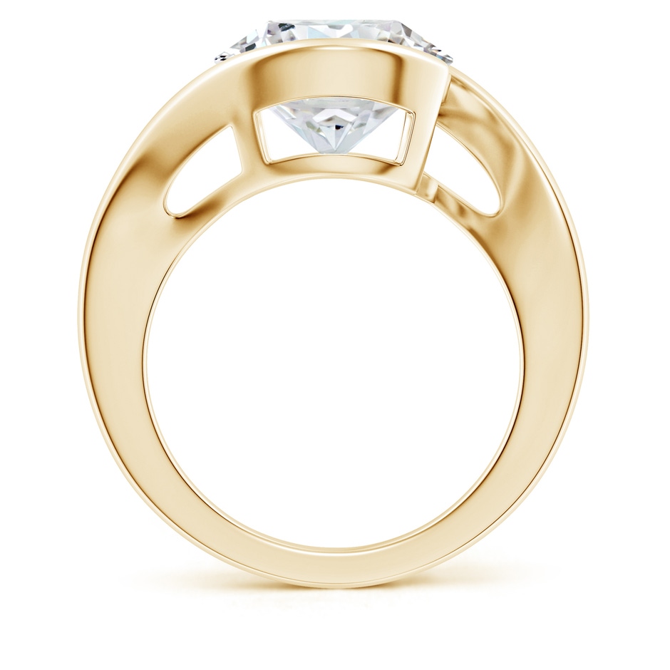 11.1mm GVS2 Semi Bezel-Set Solitaire Round Diamond Bypass Ring in 9K Yellow Gold side 199