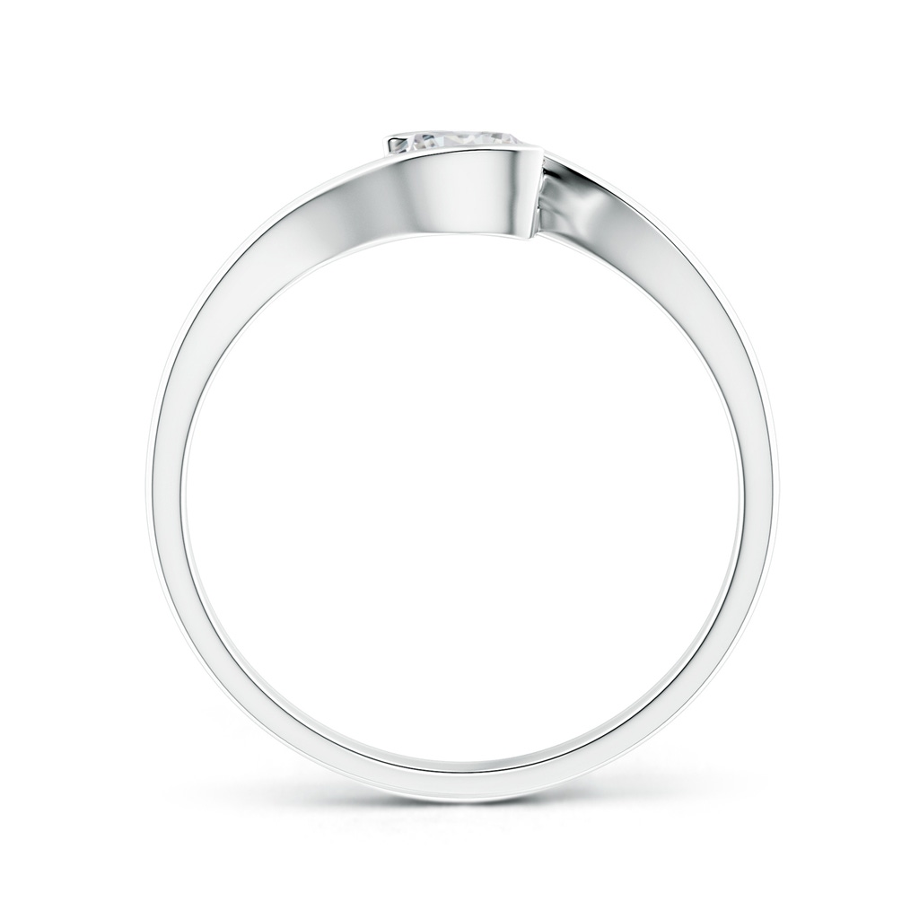 5.1mm HSI2 Semi Bezel-Set Solitaire Round Diamond Bypass Ring in White Gold - side 199