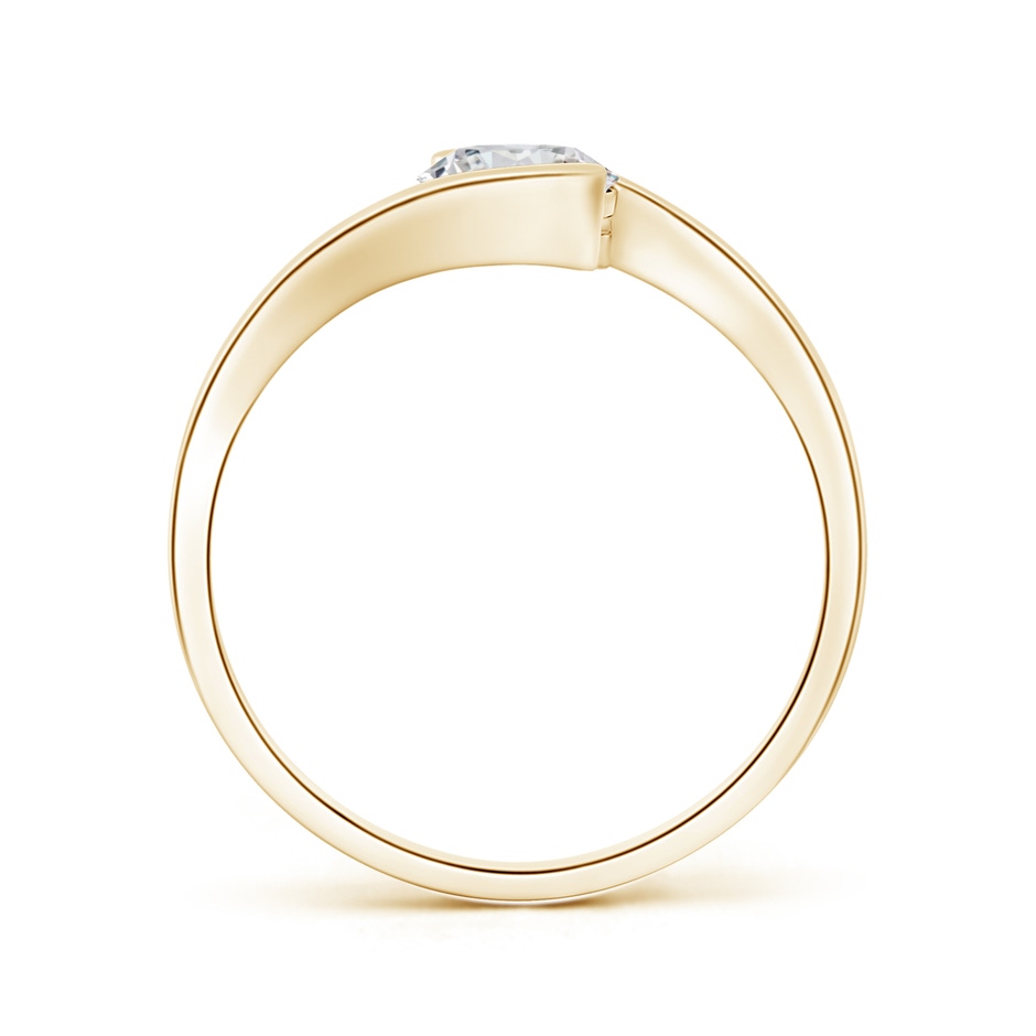 6.4mm HSI2 Semi Bezel-Set Solitaire Round Diamond Bypass Ring in Yellow Gold side 199