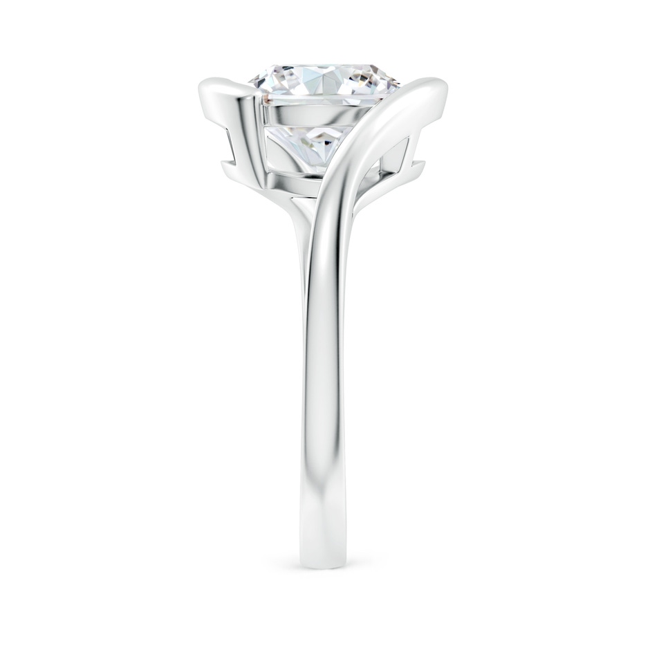 9.2mm GVS2 Semi Bezel-Set Solitaire Round Diamond Bypass Ring in P950 Platinum side 299