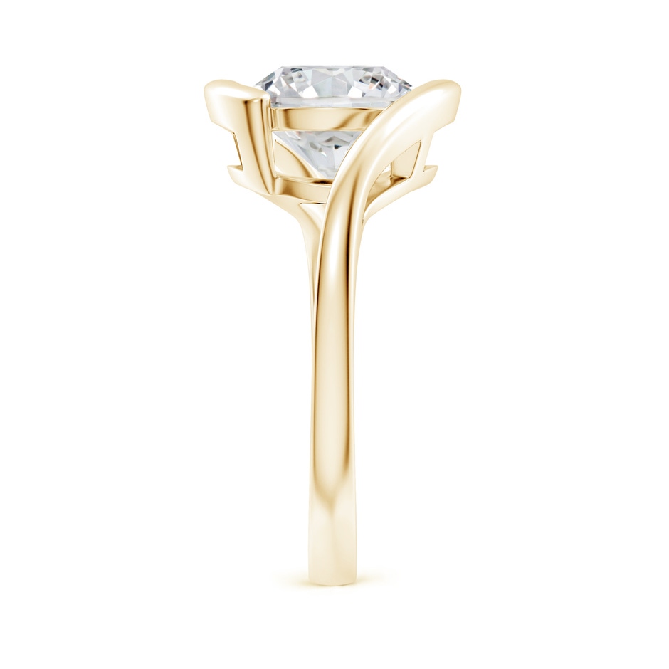 9.2mm HSI2 Semi Bezel-Set Solitaire Round Diamond Bypass Ring in Yellow Gold side 299