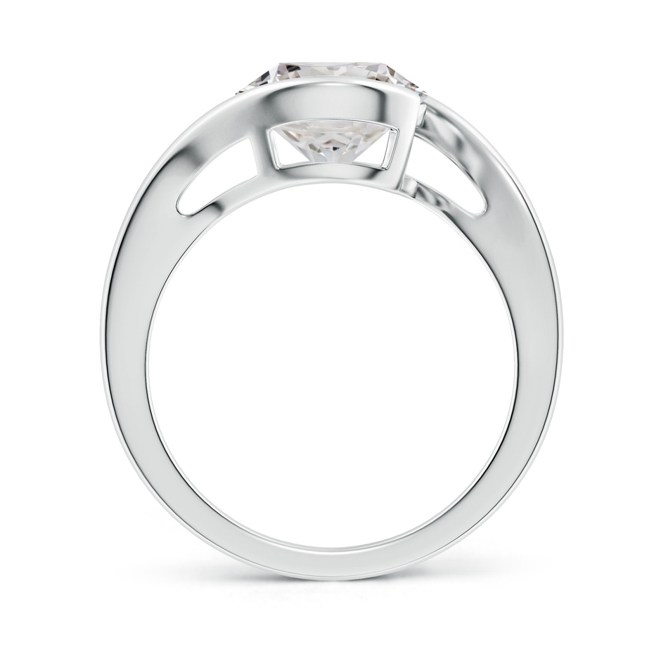 9.2mm IJI1I2 Semi Bezel-Set Solitaire Round Diamond Bypass Ring in White Gold side 199