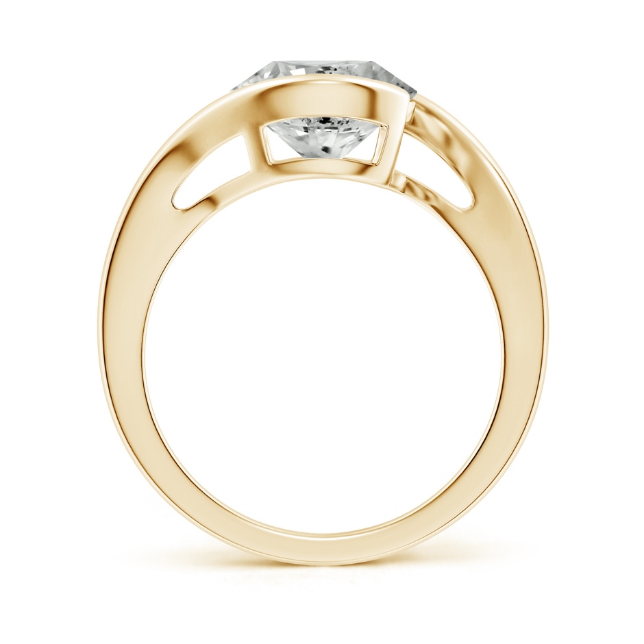 9.2mm KI3 Semi Bezel-Set Solitaire Round Diamond Bypass Ring in Yellow Gold side 199