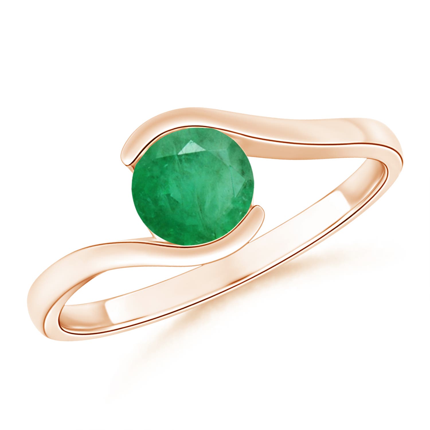 A - Emerald / 0.55 CT / 14 KT Rose Gold