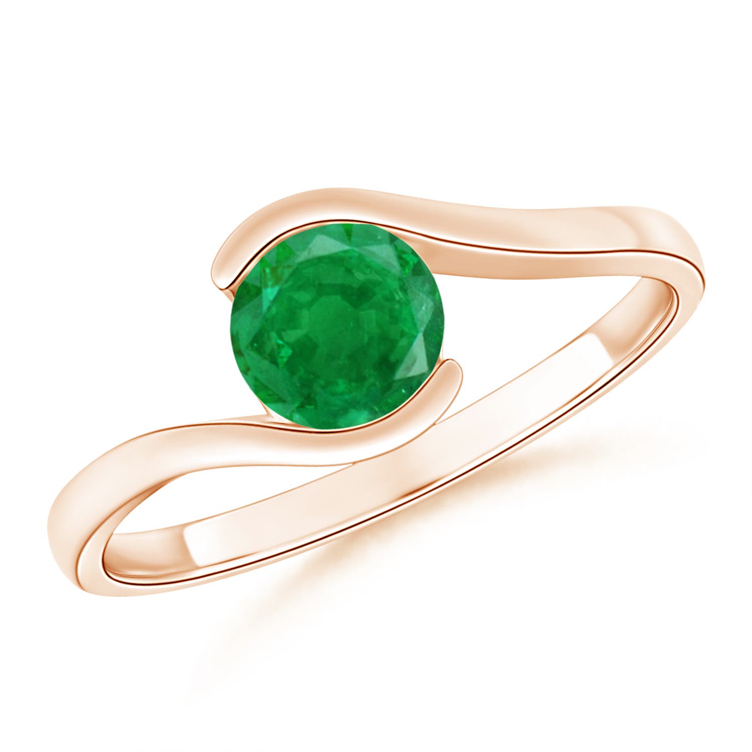 AA - Emerald / 0.55 CT / 14 KT Rose Gold