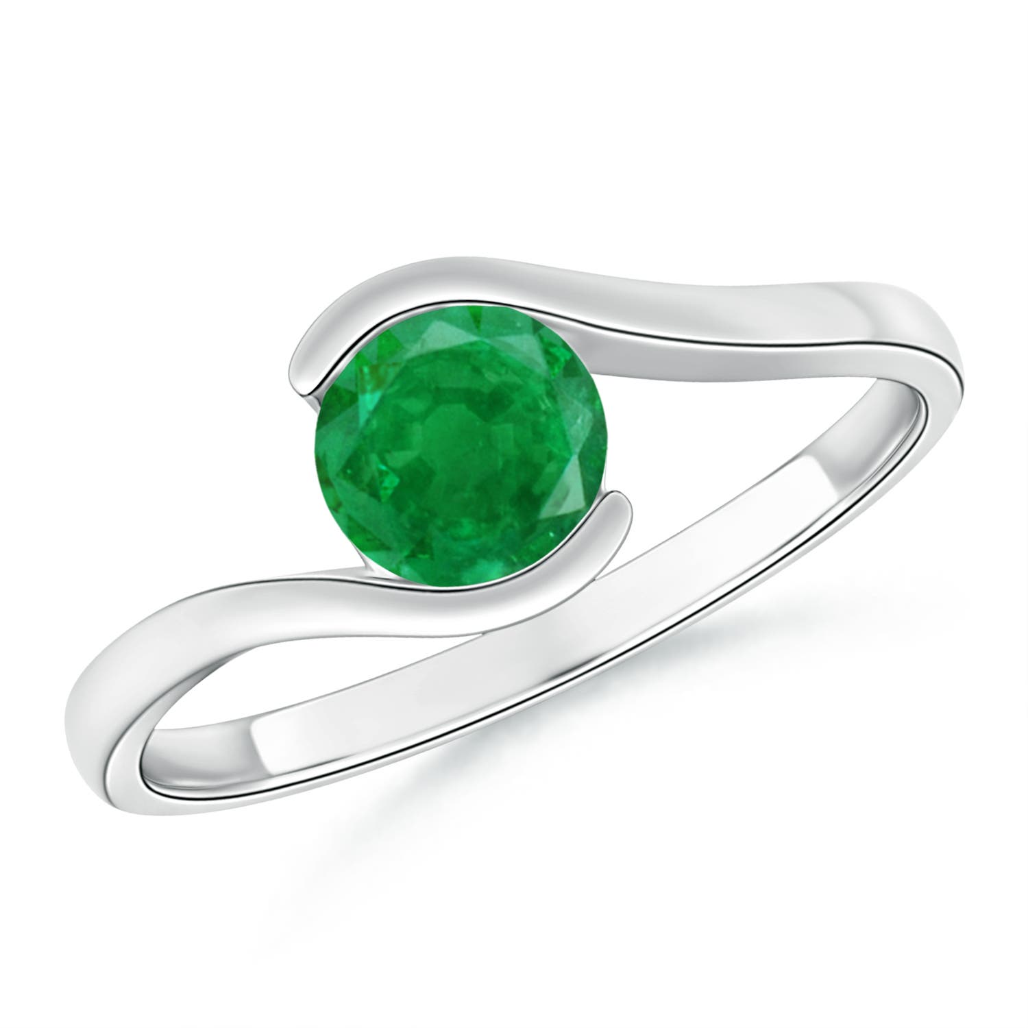 AA - Emerald / 0.55 CT / 14 KT White Gold