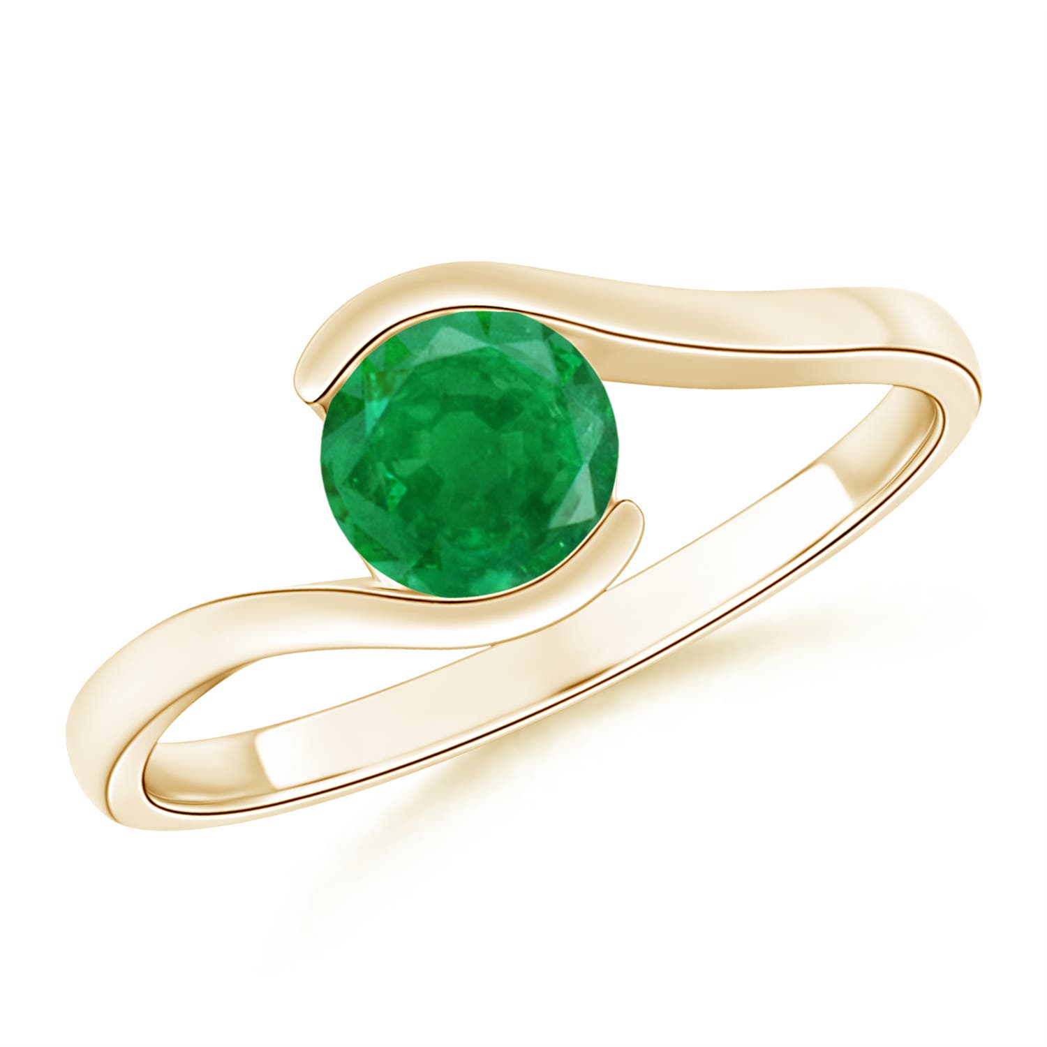 AA - Emerald / 0.55 CT / 14 KT Yellow Gold