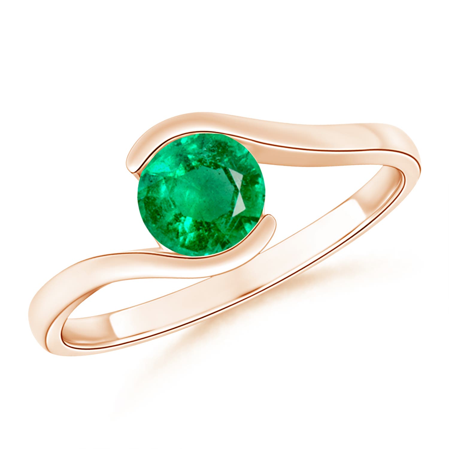 AAA - Emerald / 0.55 CT / 14 KT Rose Gold