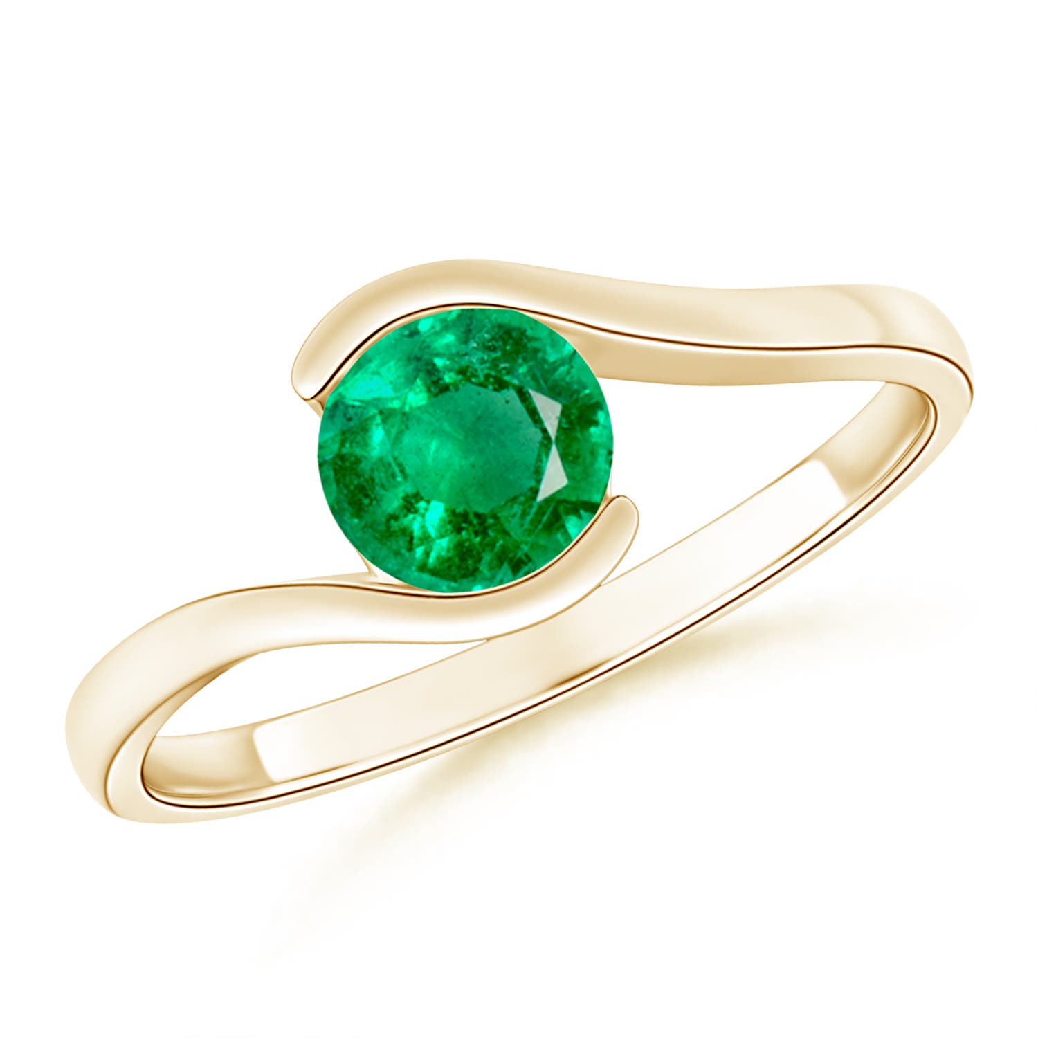 AAA - Emerald / 0.55 CT / 14 KT Yellow Gold