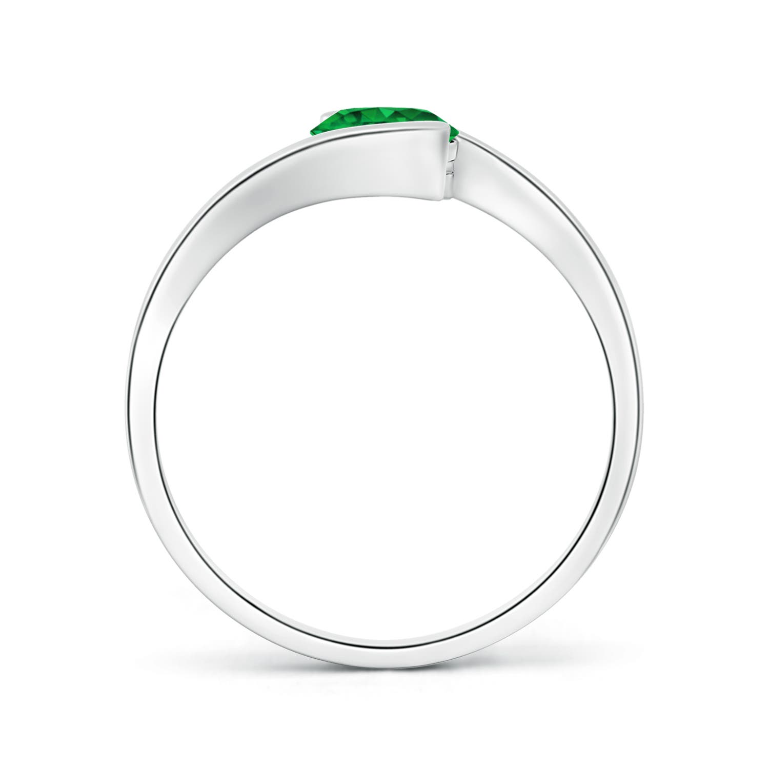 AAAA - Emerald / 0.55 CT / 14 KT White Gold