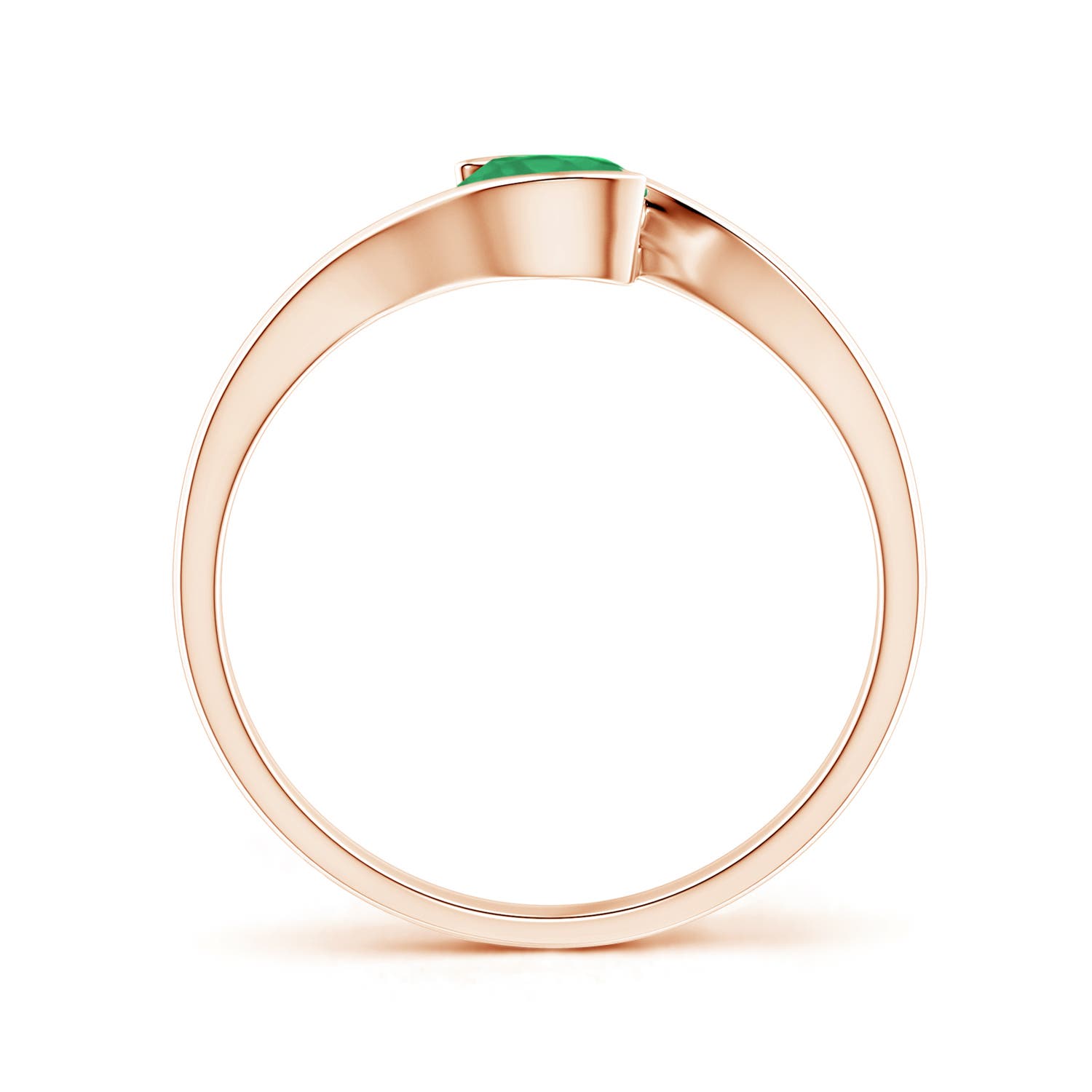 A - Emerald / 0.45 CT / 14 KT Rose Gold