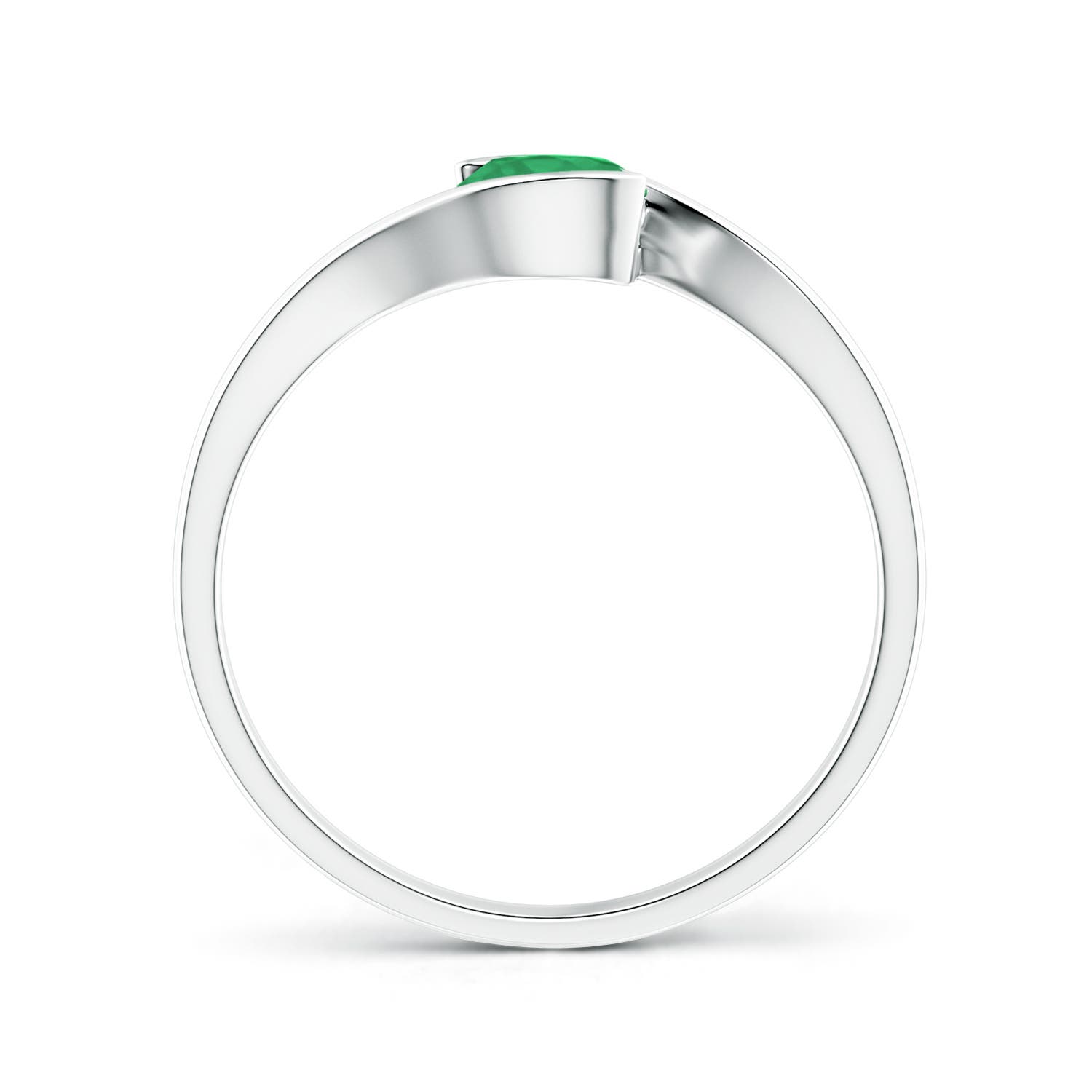 A - Emerald / 0.45 CT / 14 KT White Gold