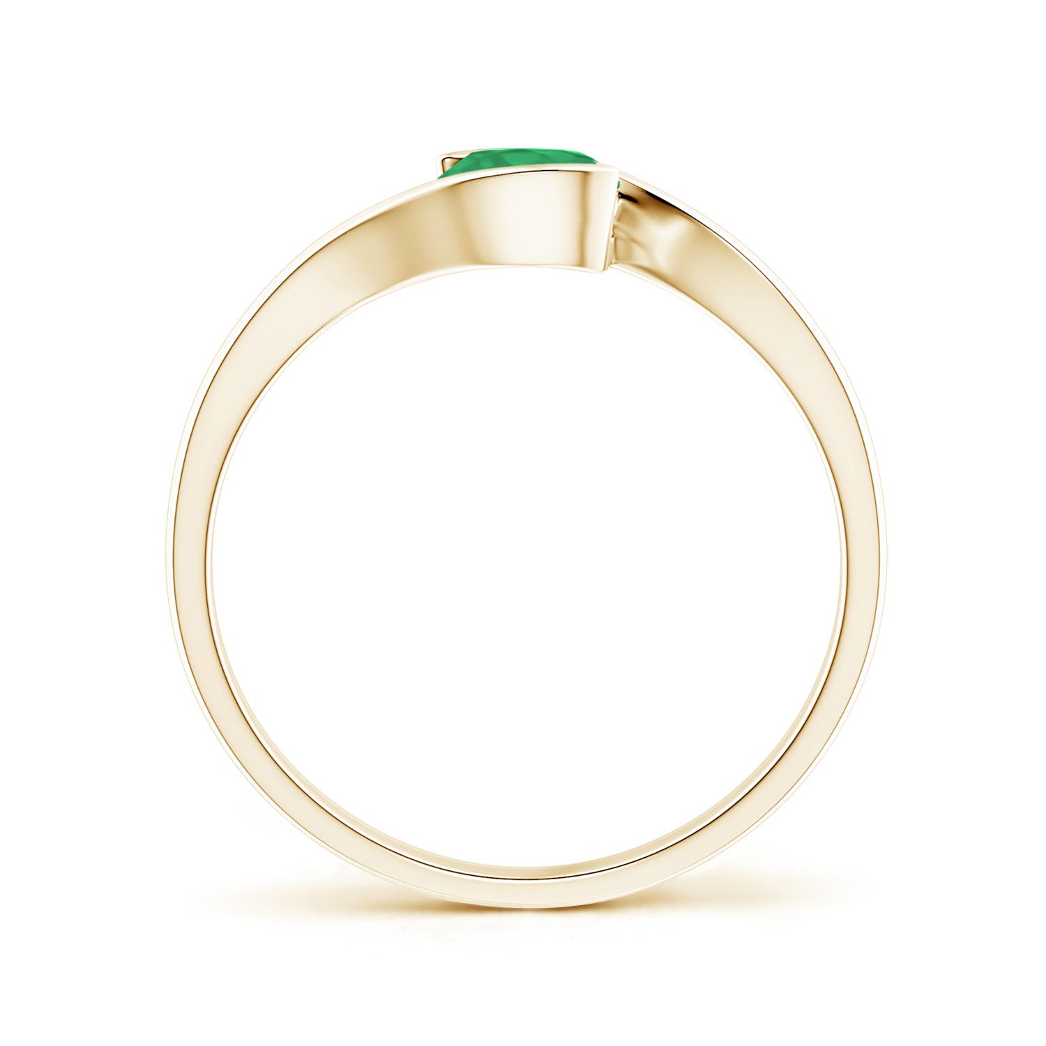 A - Emerald / 0.45 CT / 14 KT Yellow Gold