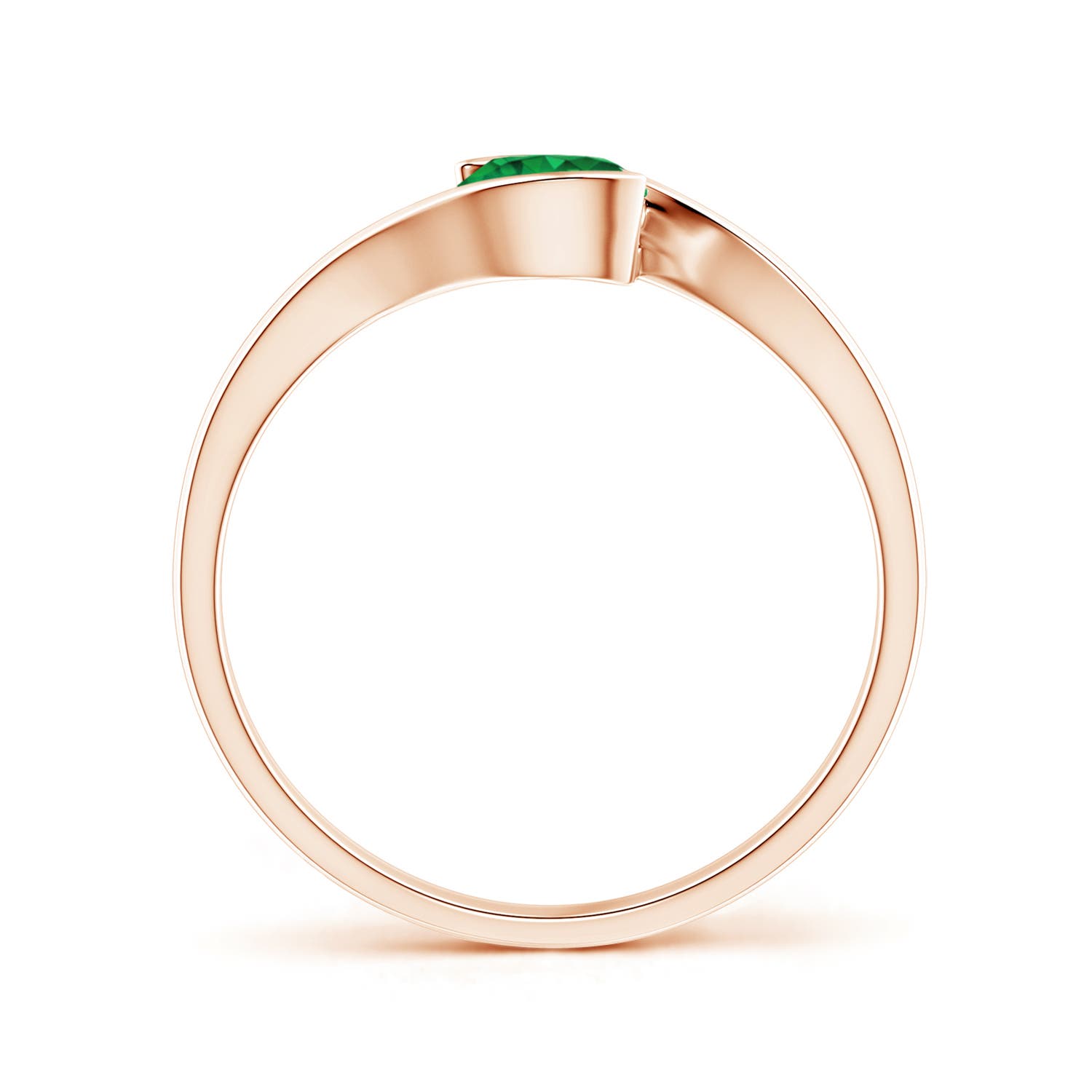 AAA - Emerald / 0.45 CT / 14 KT Rose Gold