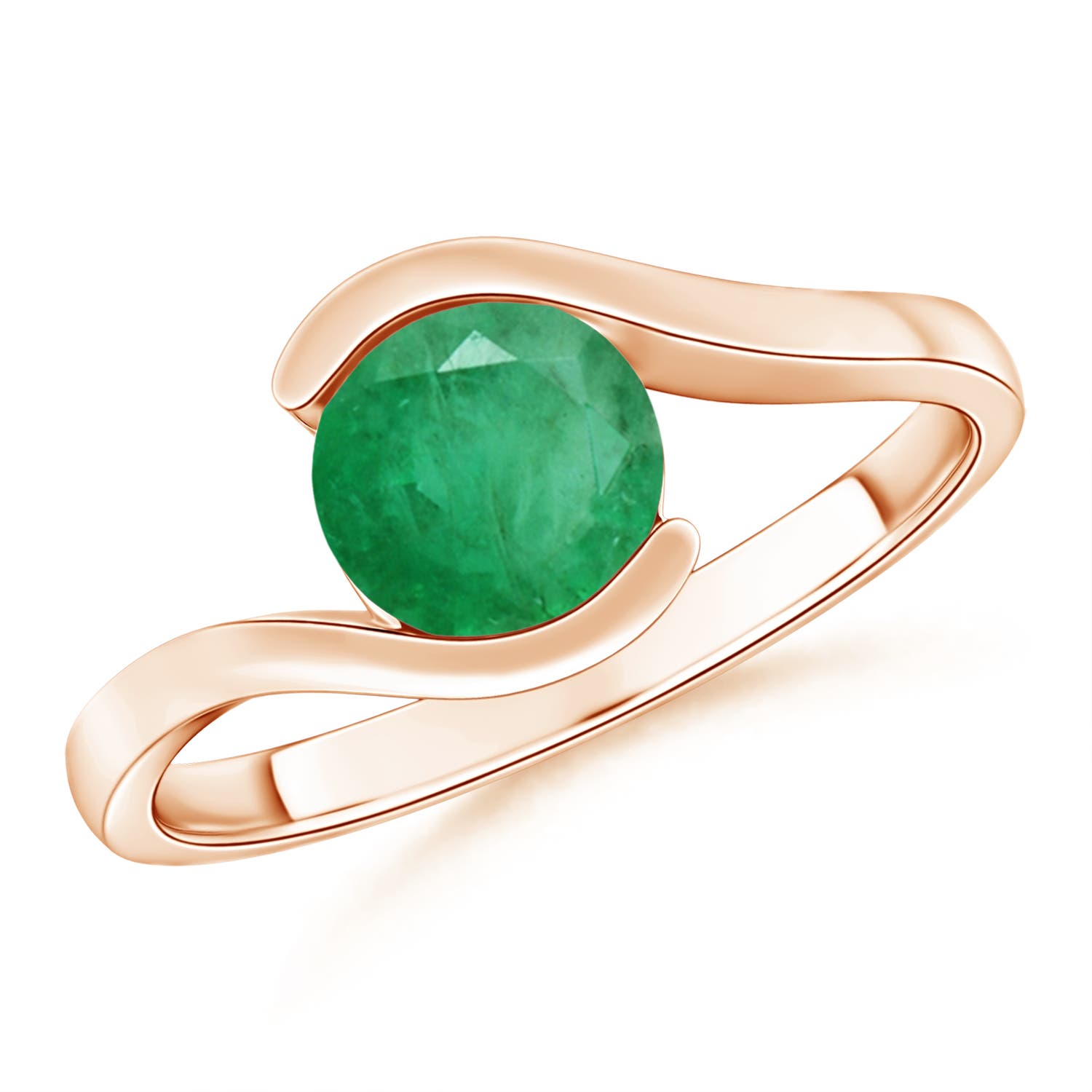 A - Emerald / 0.95 CT / 14 KT Rose Gold