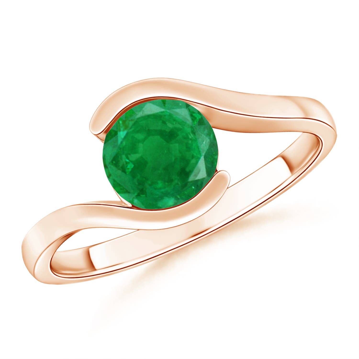 AA - Emerald / 0.95 CT / 14 KT Rose Gold