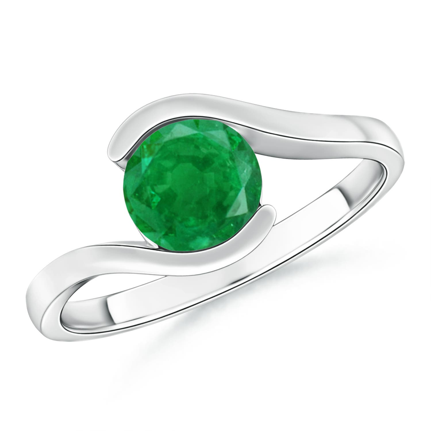 AA - Emerald / 0.95 CT / 14 KT White Gold