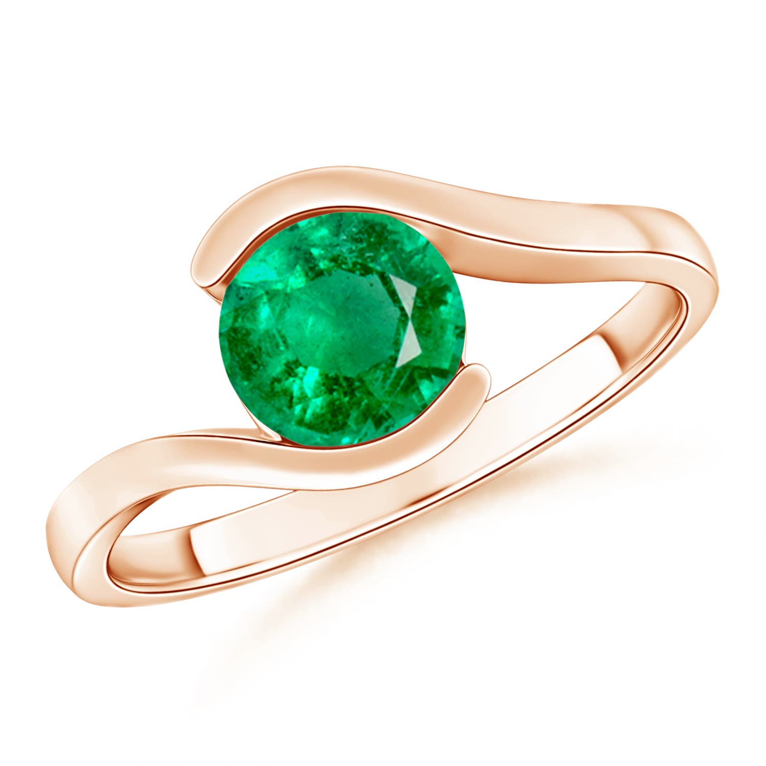 AAA - Emerald / 0.95 CT / 14 KT Rose Gold