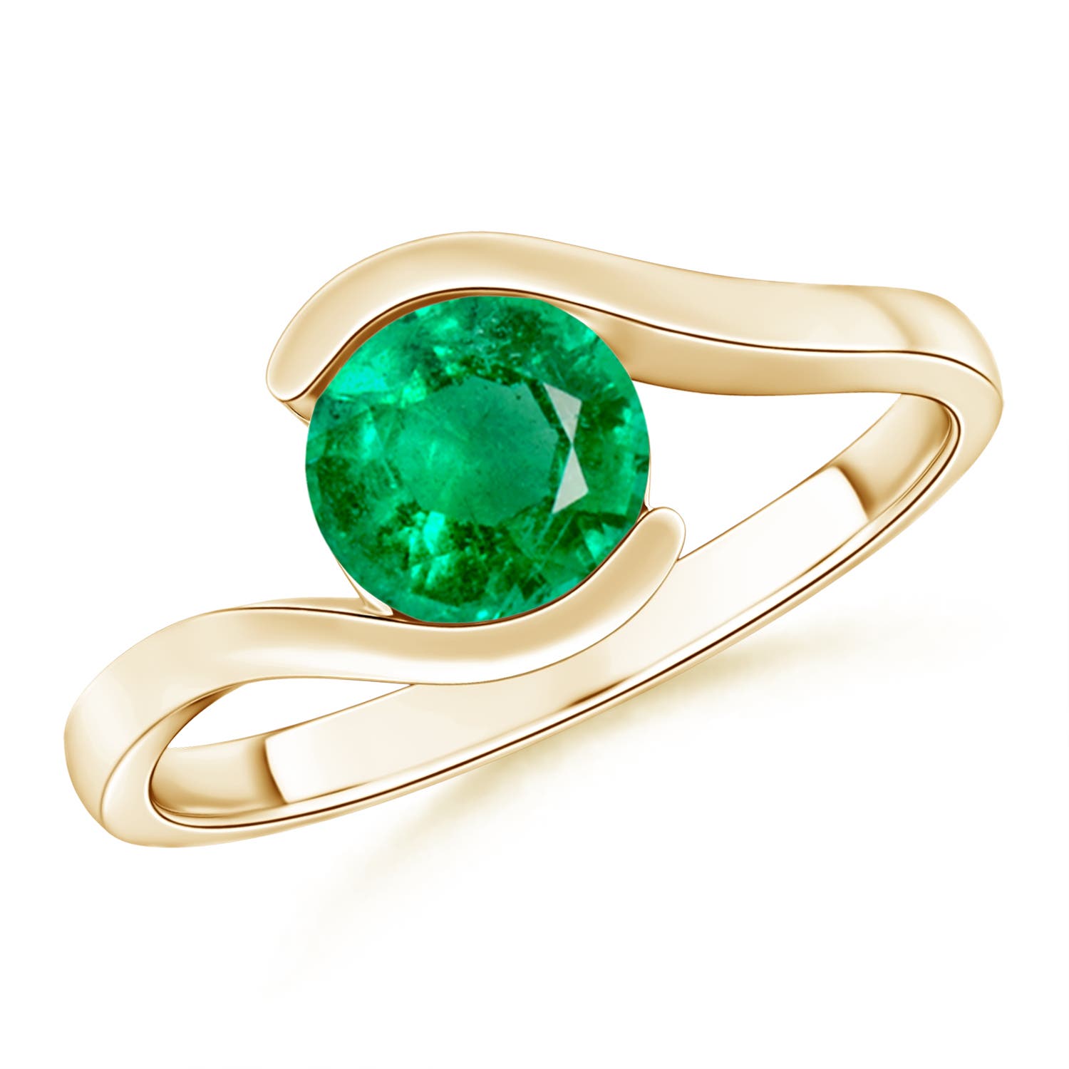 AAA - Emerald / 0.95 CT / 14 KT Yellow Gold