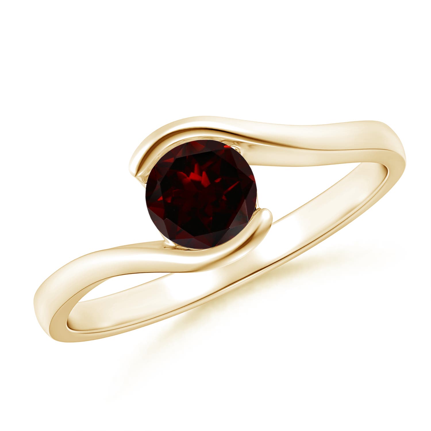 A - Garnet / 0.6 CT / 14 KT Yellow Gold