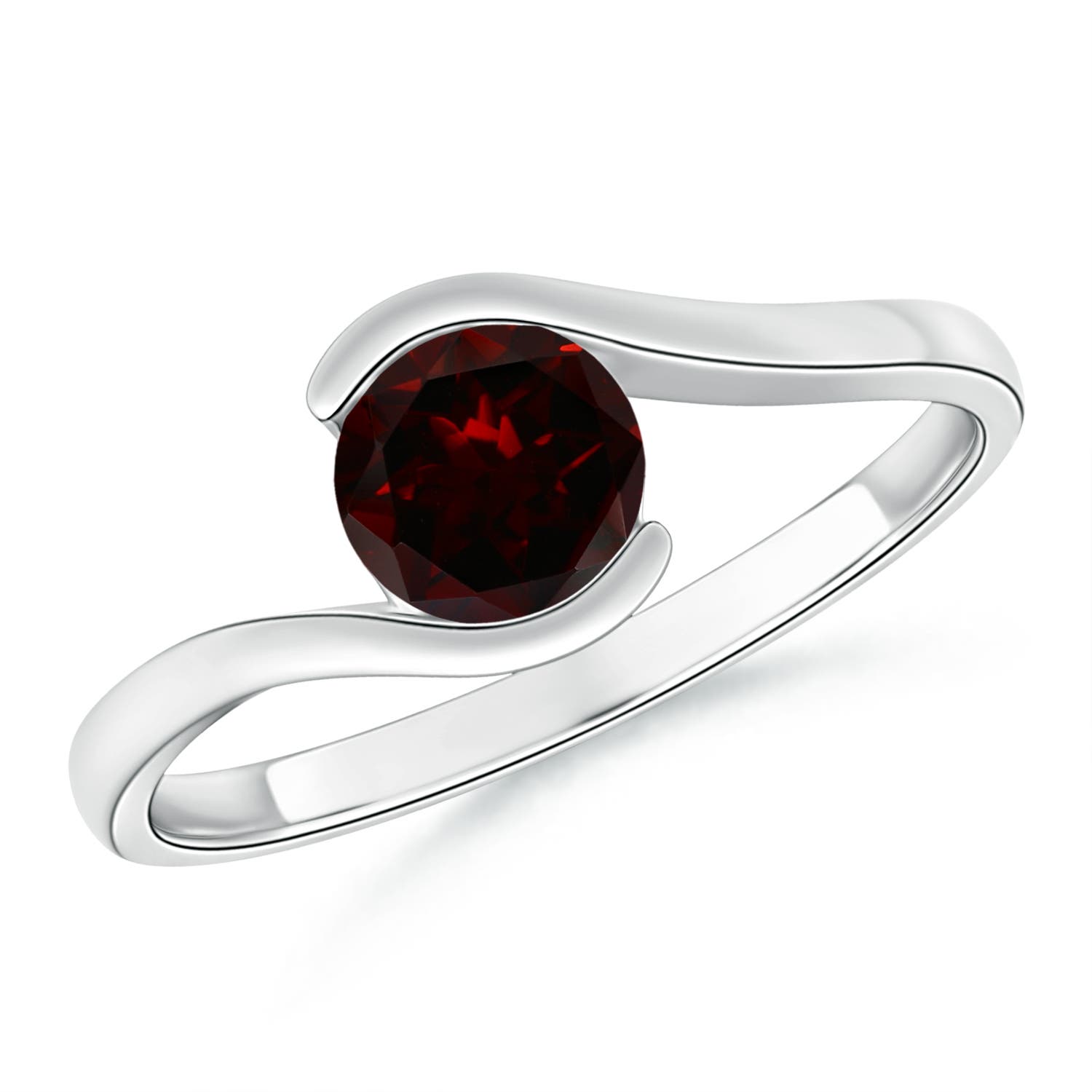 A - Garnet / 1 CT / 14 KT White Gold