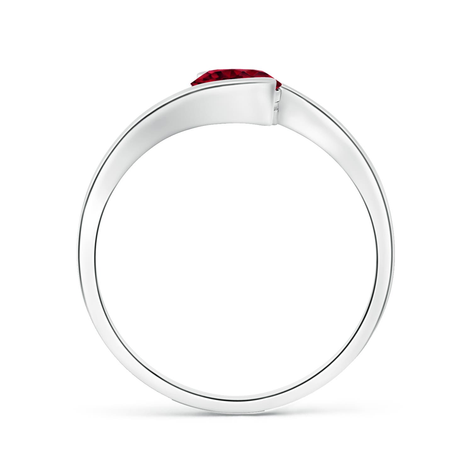 AA - Garnet / 1 CT / 14 KT White Gold