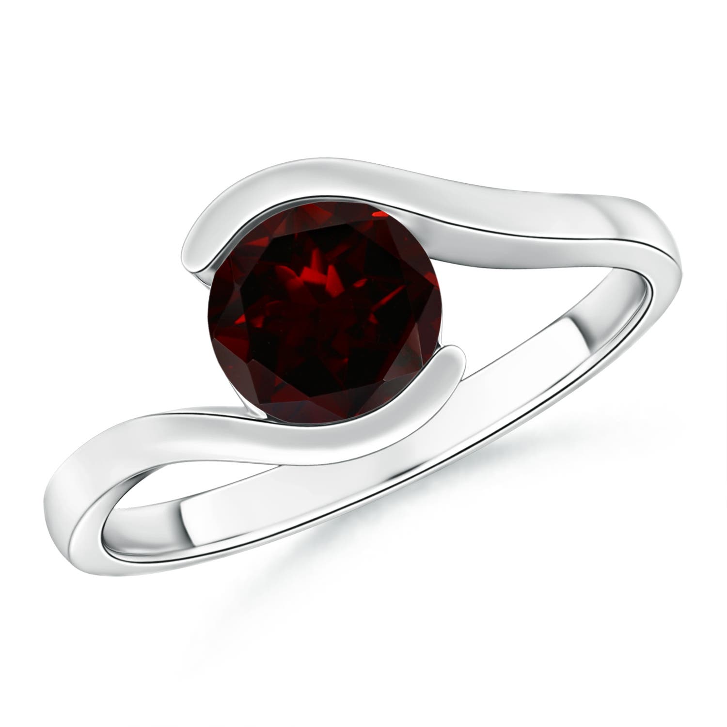 A - Garnet / 1.5 CT / 14 KT White Gold