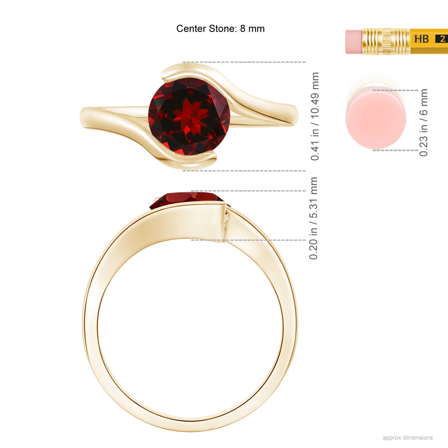 AAAA - Garnet / 2.2 CT / 14 KT Yellow Gold