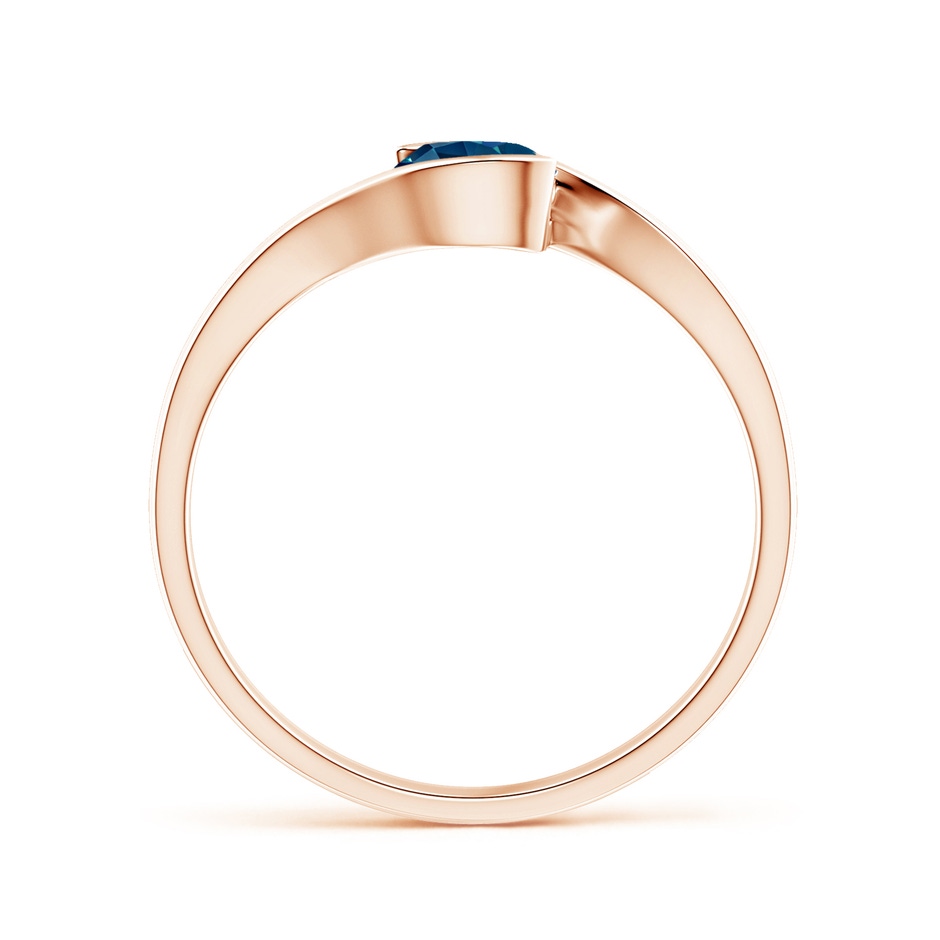5mm AAAA Semi Bezel-Set Solitaire Round London Blue Topaz Bypass Ring in Rose Gold side 199