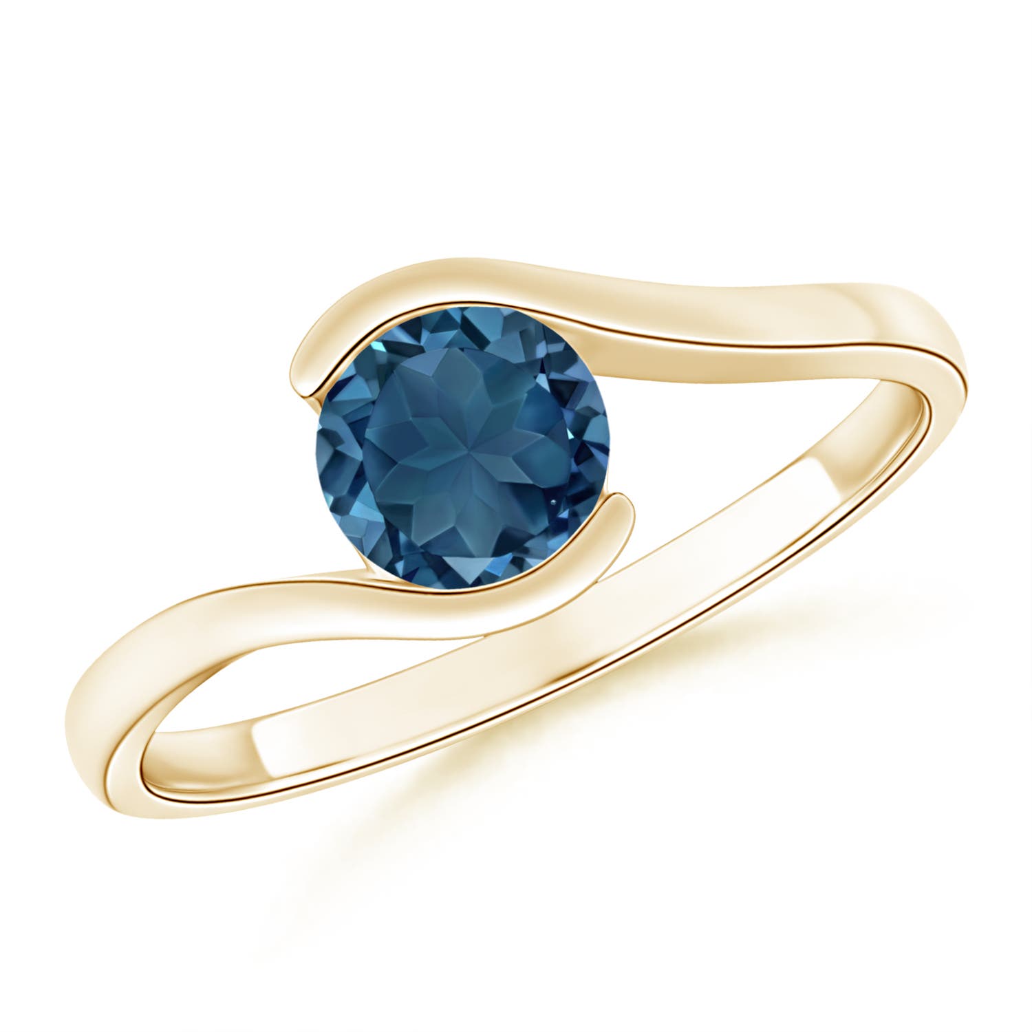 AA - London Blue Topaz / 0.95 CT / 14 KT Yellow Gold