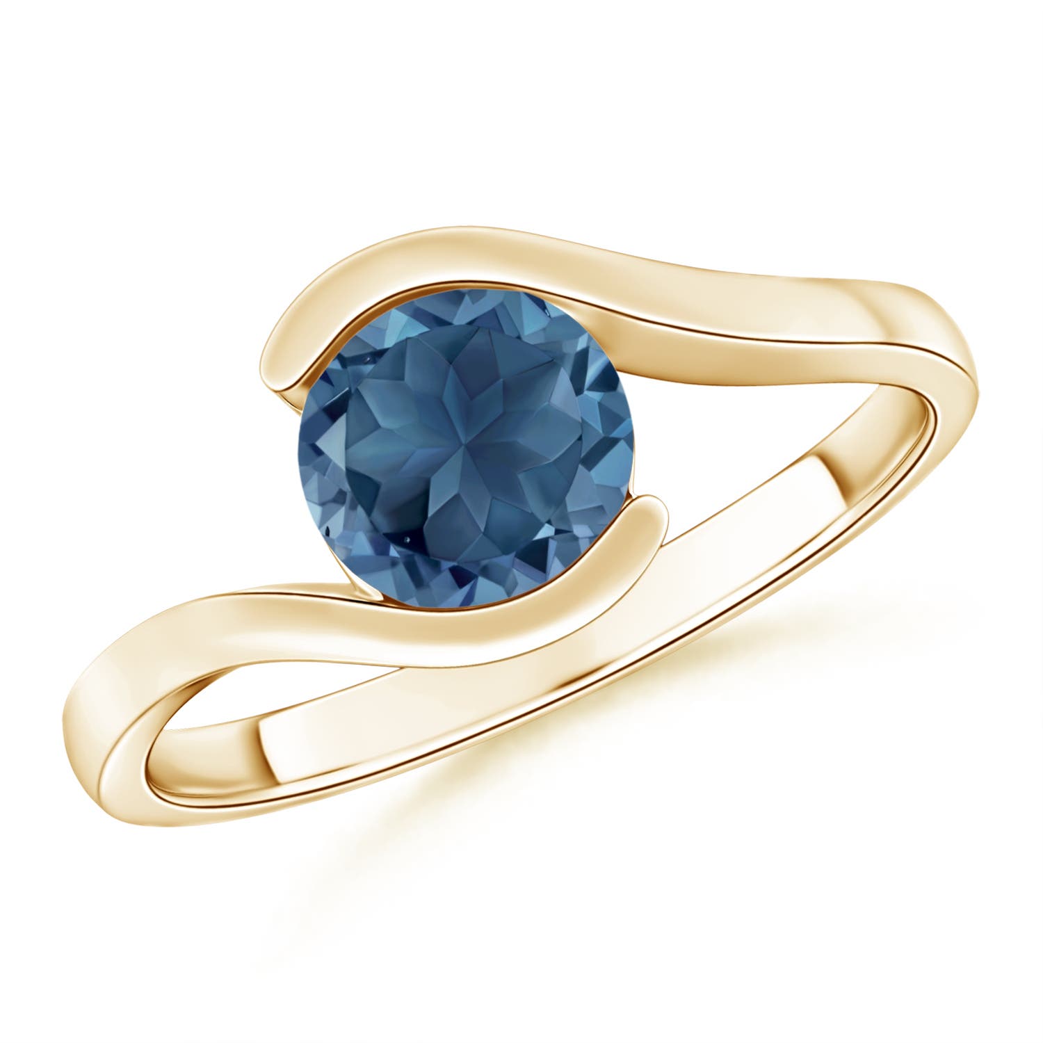 A - London Blue Topaz / 1.55 CT / 14 KT Yellow Gold