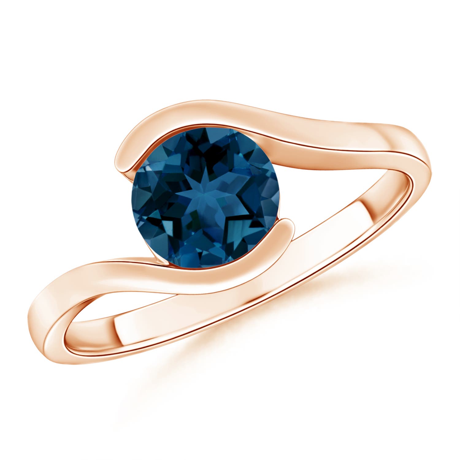 AAA - London Blue Topaz / 1.55 CT / 14 KT Rose Gold