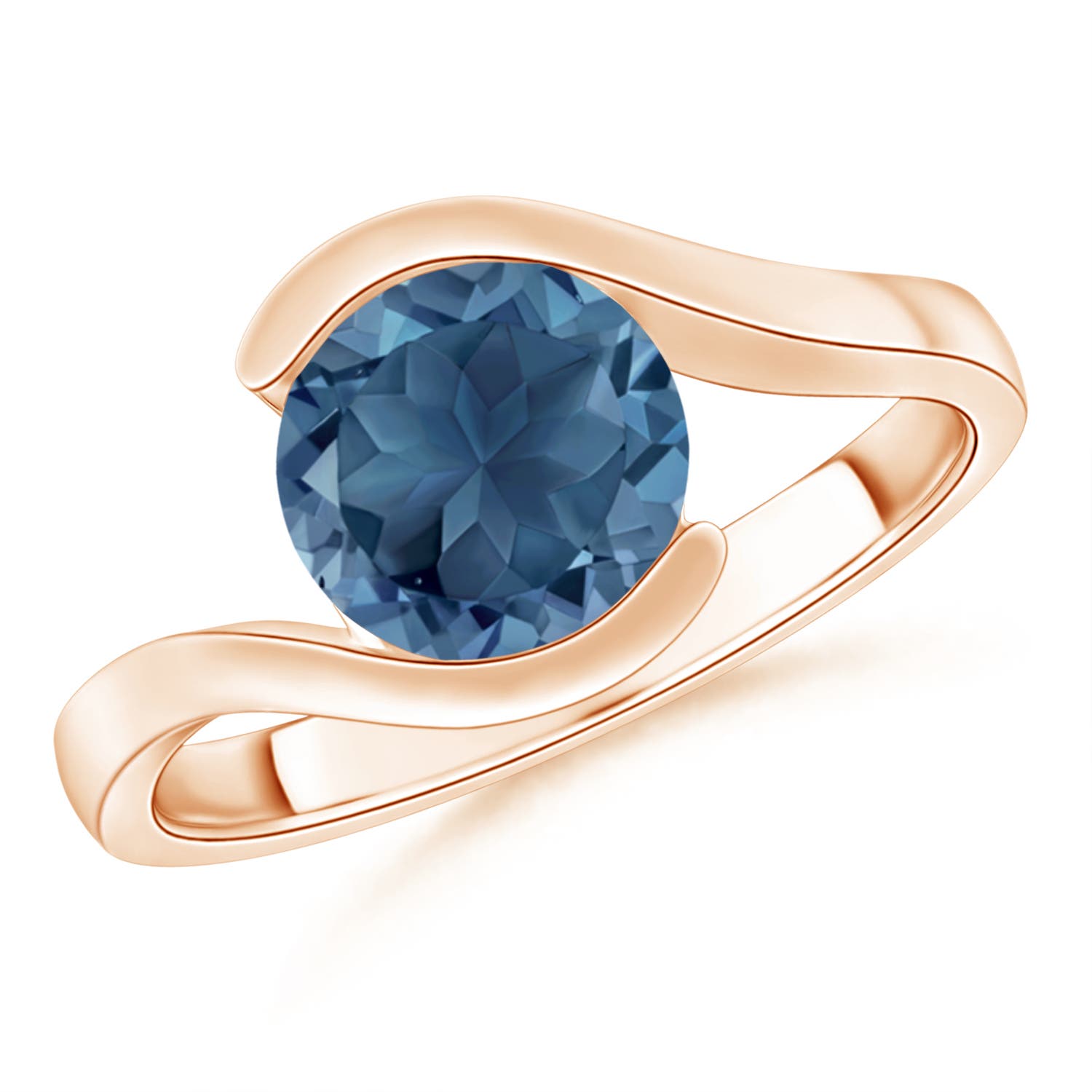 A - London Blue Topaz / 2.35 CT / 14 KT Rose Gold