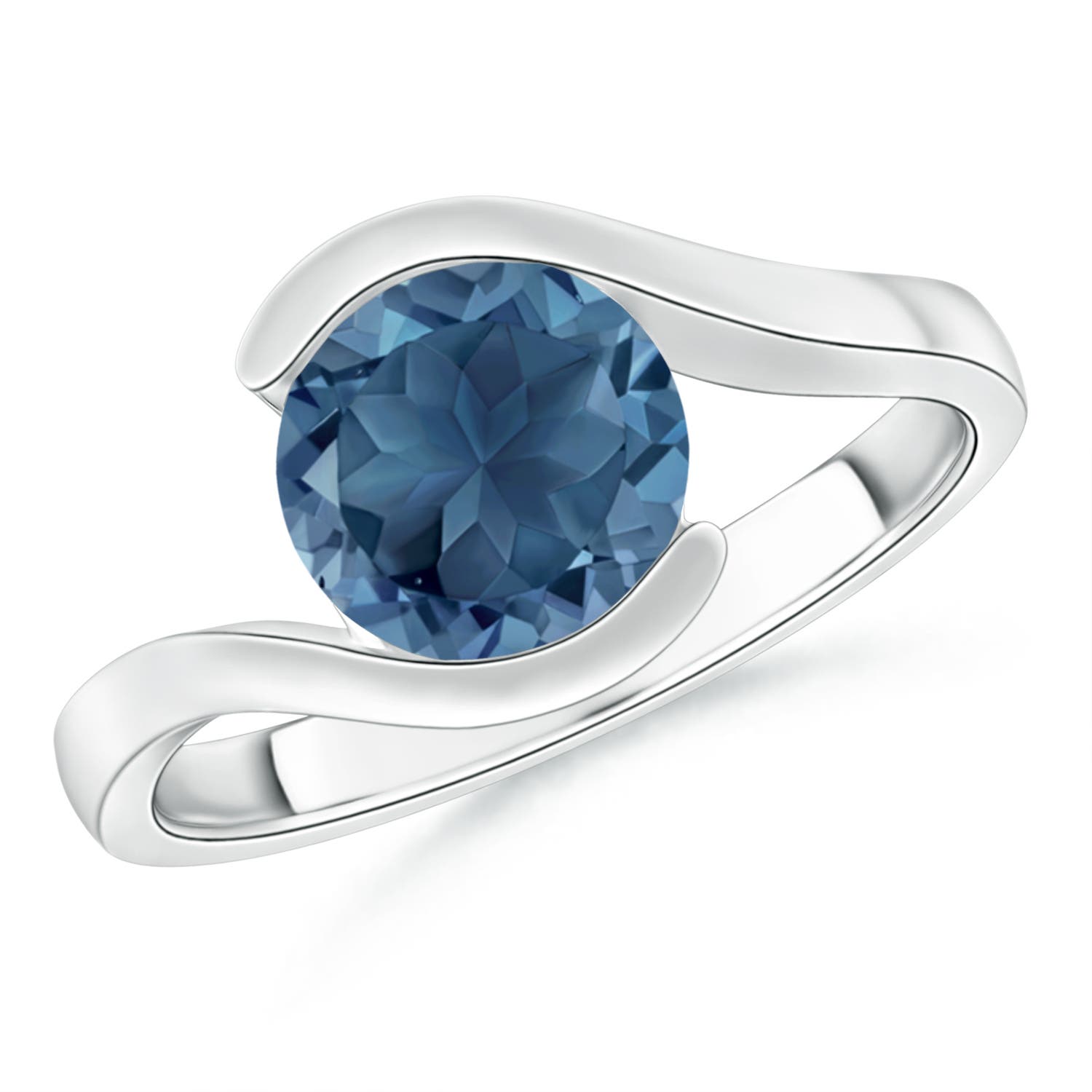 A - London Blue Topaz / 2.35 CT / 14 KT White Gold