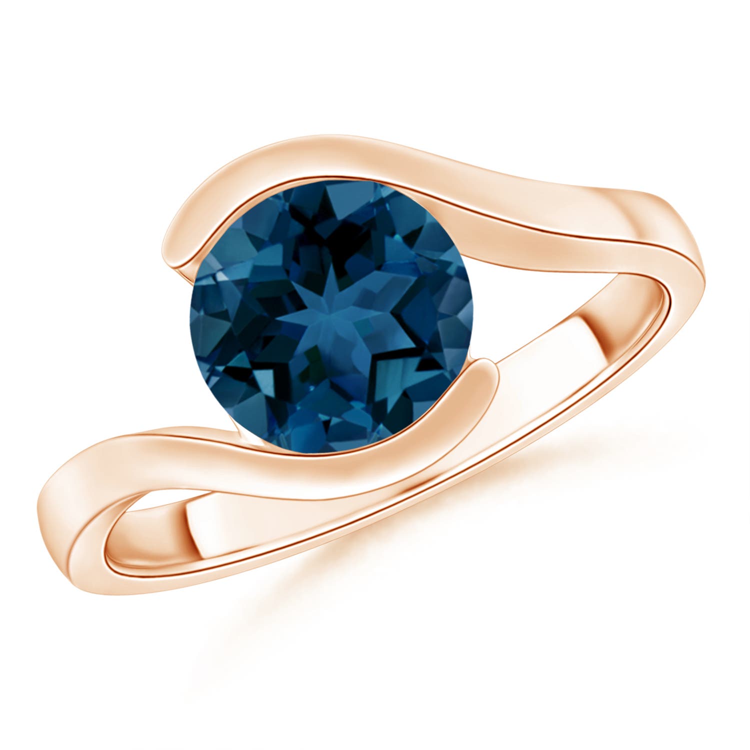 AAA - London Blue Topaz / 2.35 CT / 14 KT Rose Gold