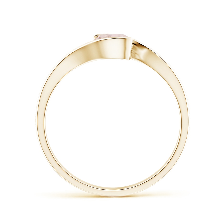 5mm A Semi Bezel-Set Solitaire Round Morganite Bypass Ring in Yellow Gold side 199