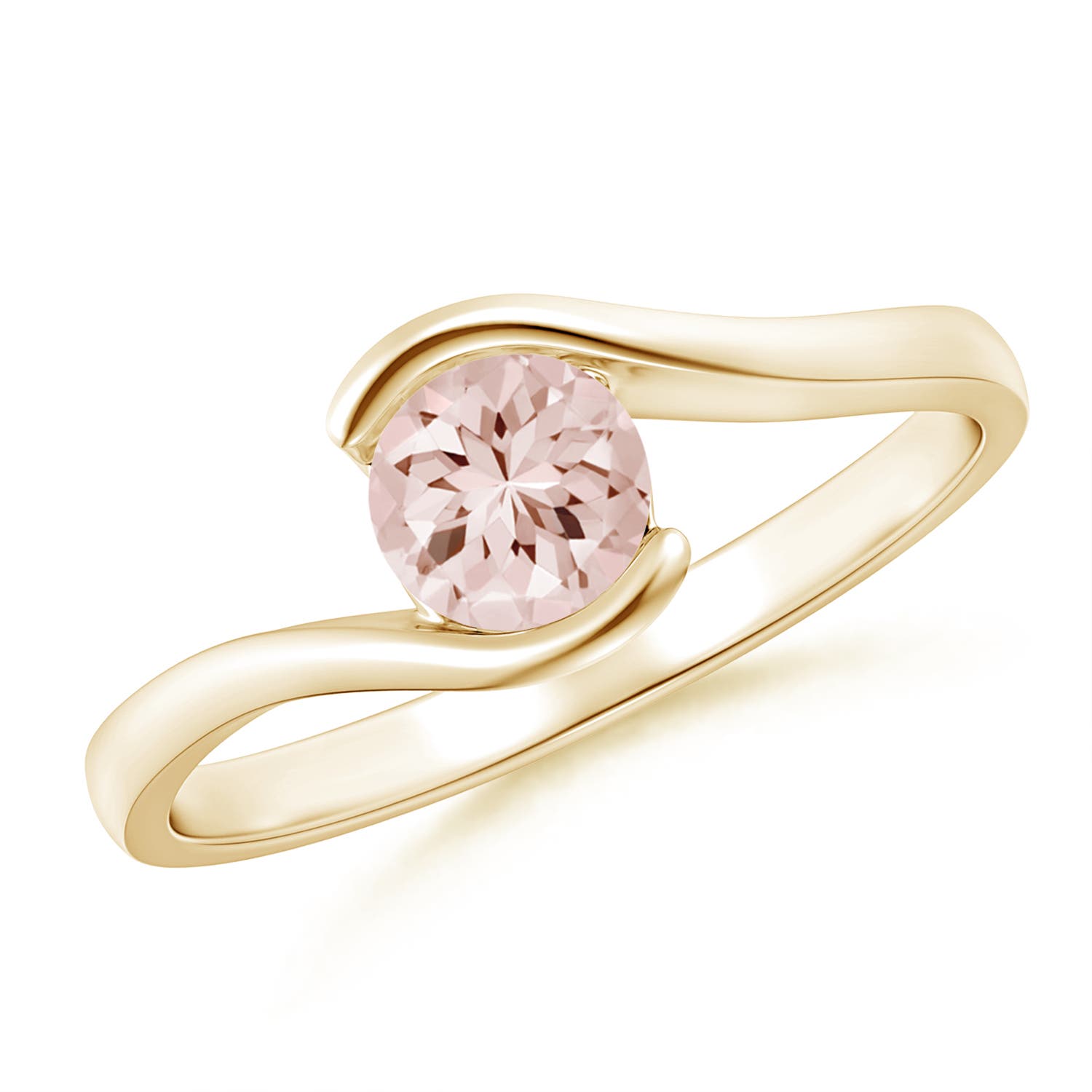 AA - Morganite / 0.42 CT / 14 KT Yellow Gold