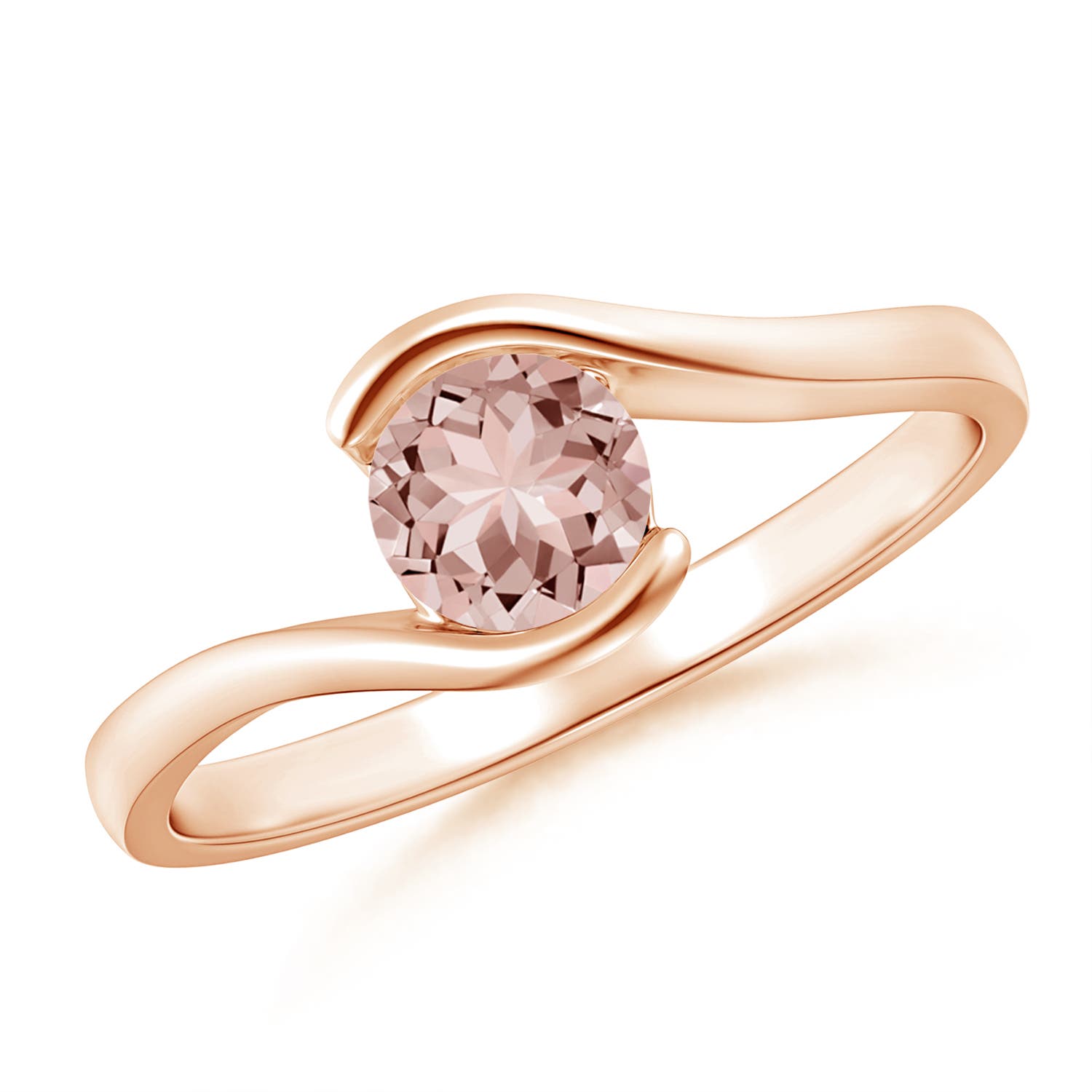 AAAA - Morganite / 0.42 CT / 14 KT Rose Gold