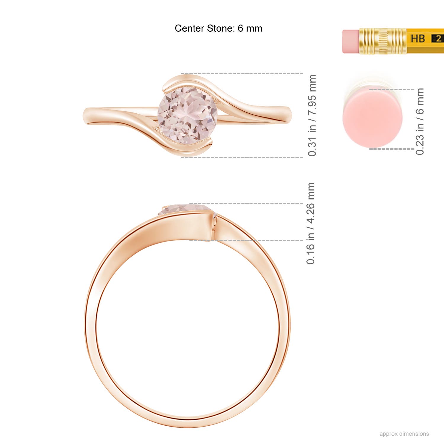 A - Morganite / 0.7 CT / 14 KT Rose Gold