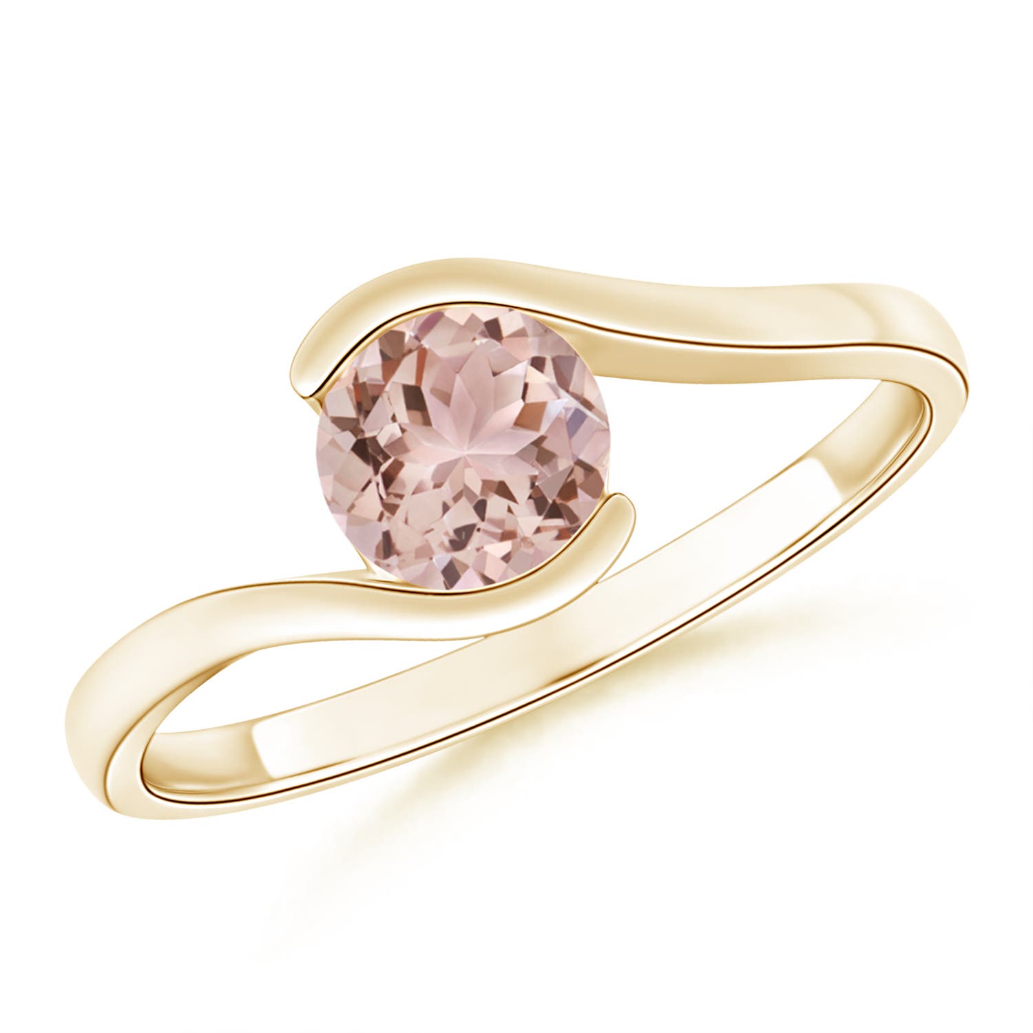 AAA - Morganite / 0.7 CT / 14 KT Yellow Gold