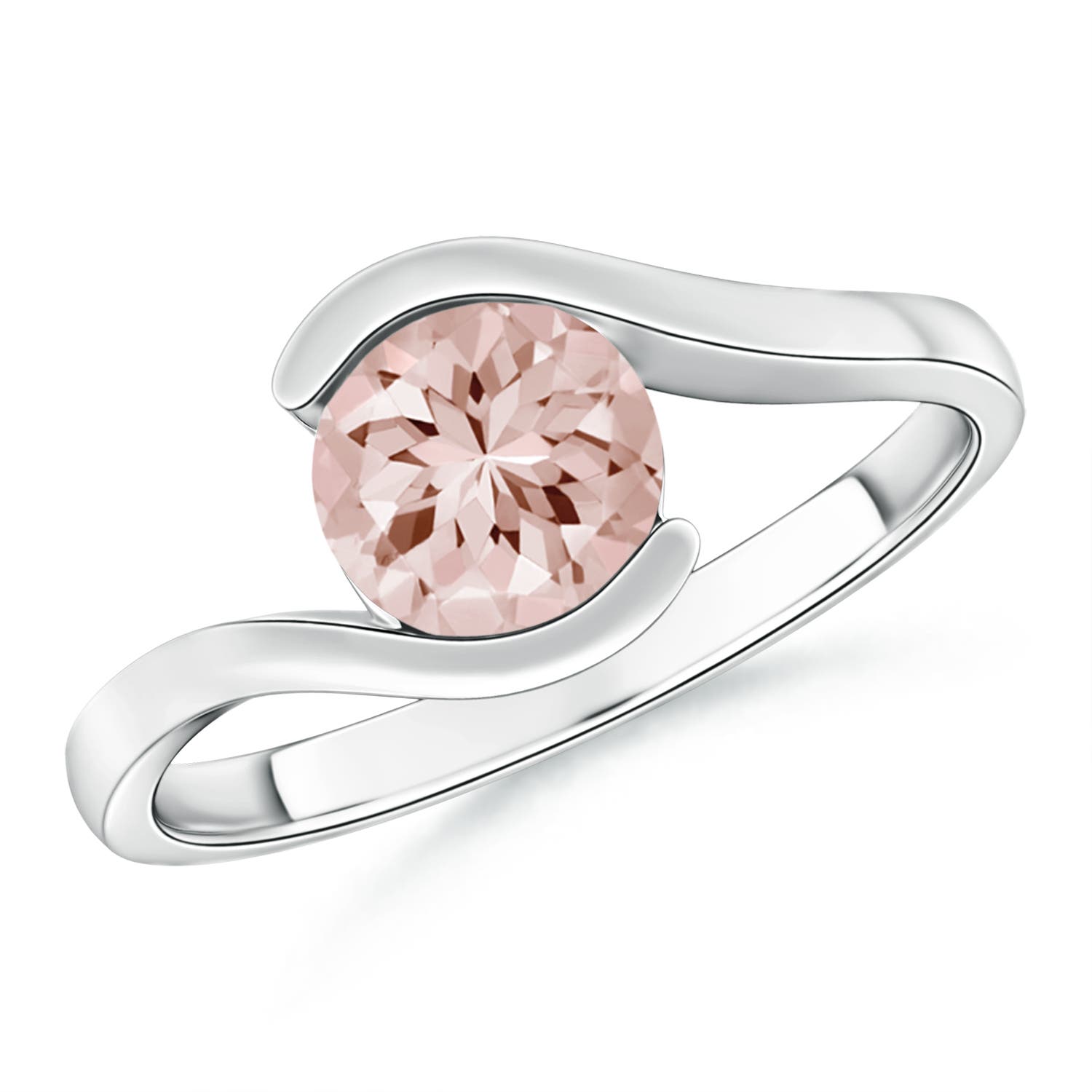 AA - Morganite / 1.1 CT / 14 KT White Gold