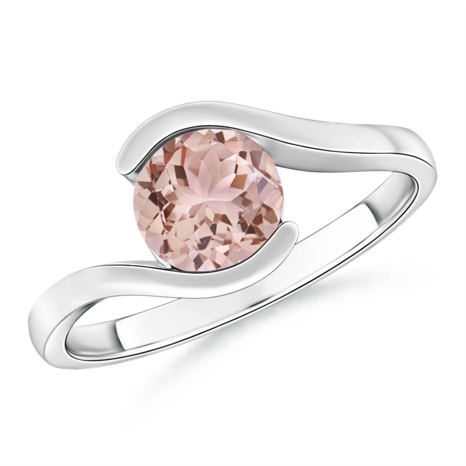 AAA - Morganite / 1.1 CT / 14 KT White Gold