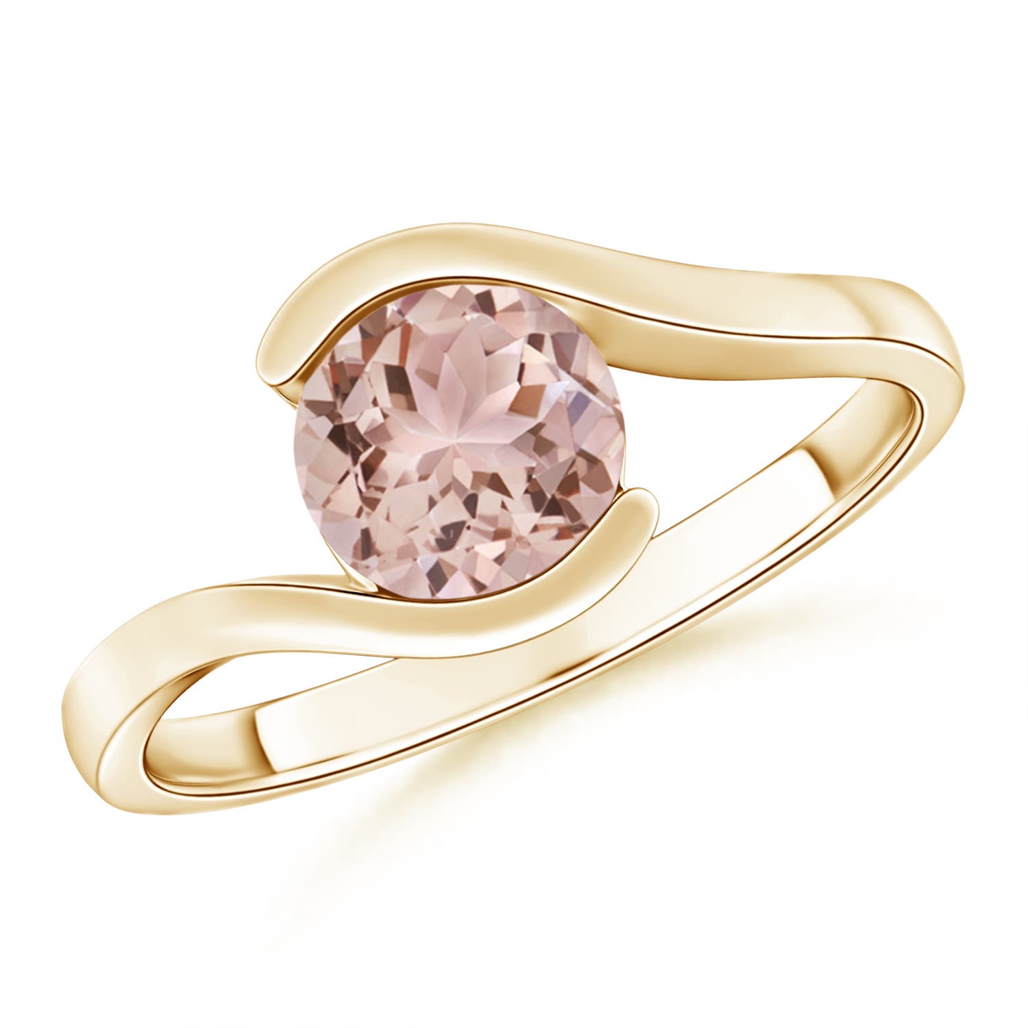 AAA - Morganite / 1.1 CT / 14 KT Yellow Gold