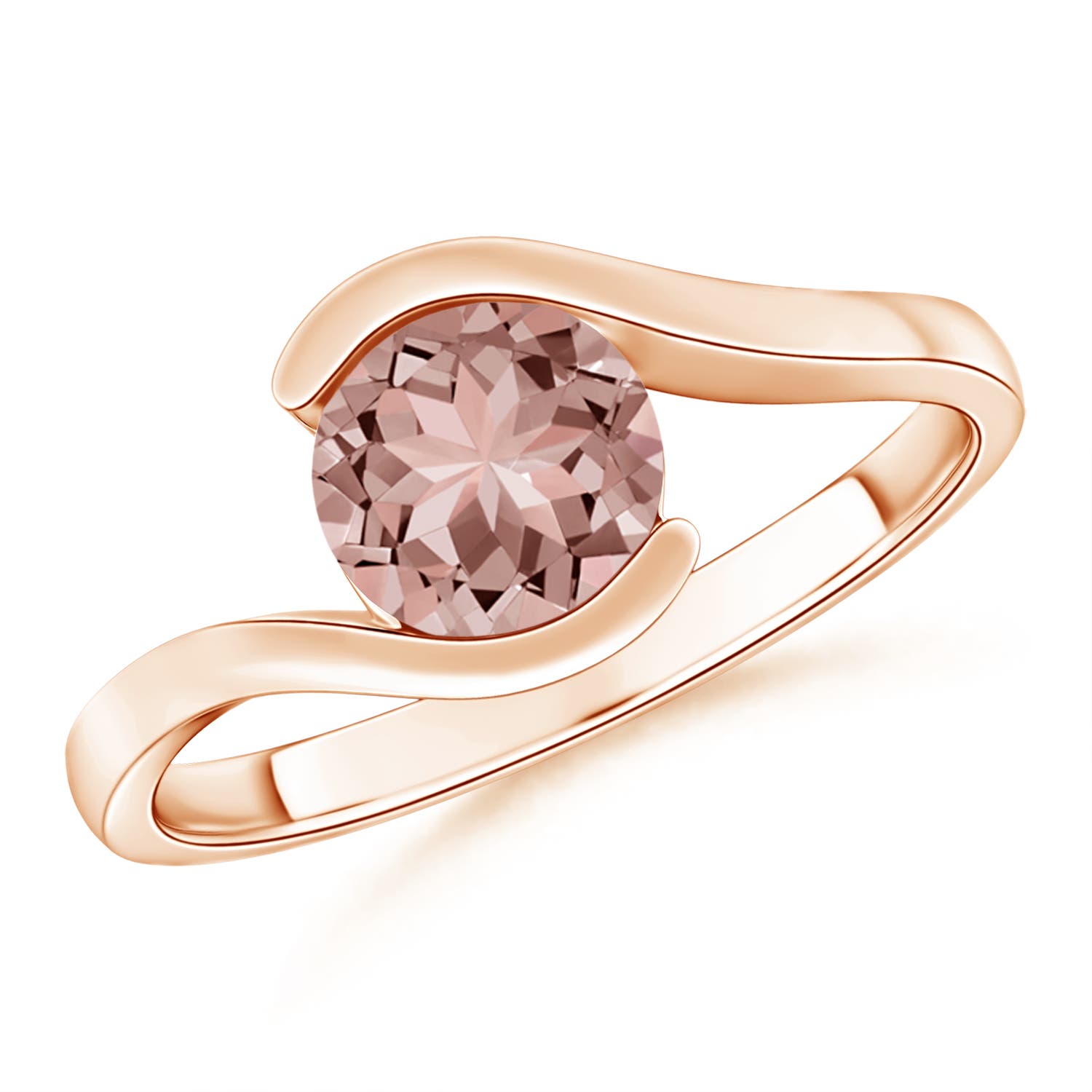 AAAA - Morganite / 1.1 CT / 14 KT Rose Gold