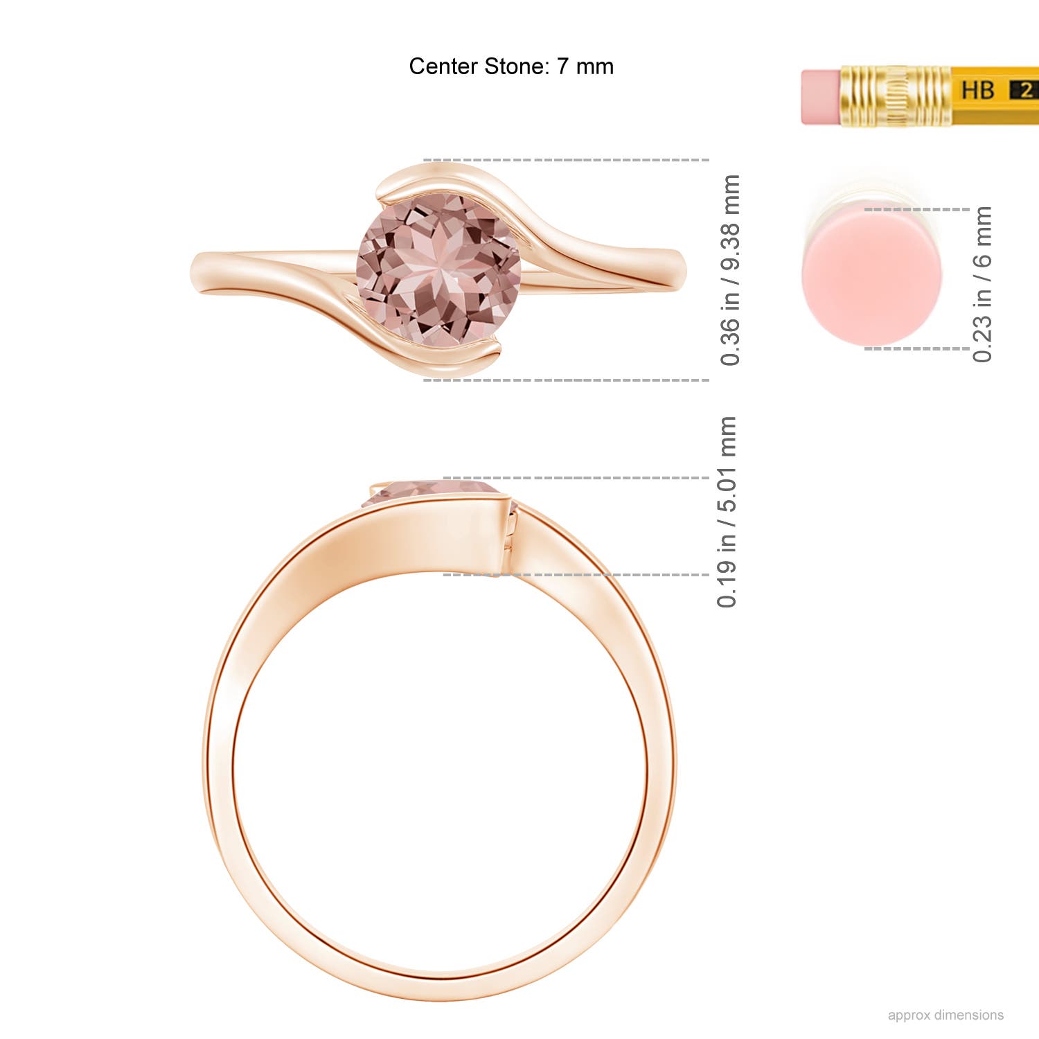 AAAA - Morganite / 1.1 CT / 14 KT Rose Gold