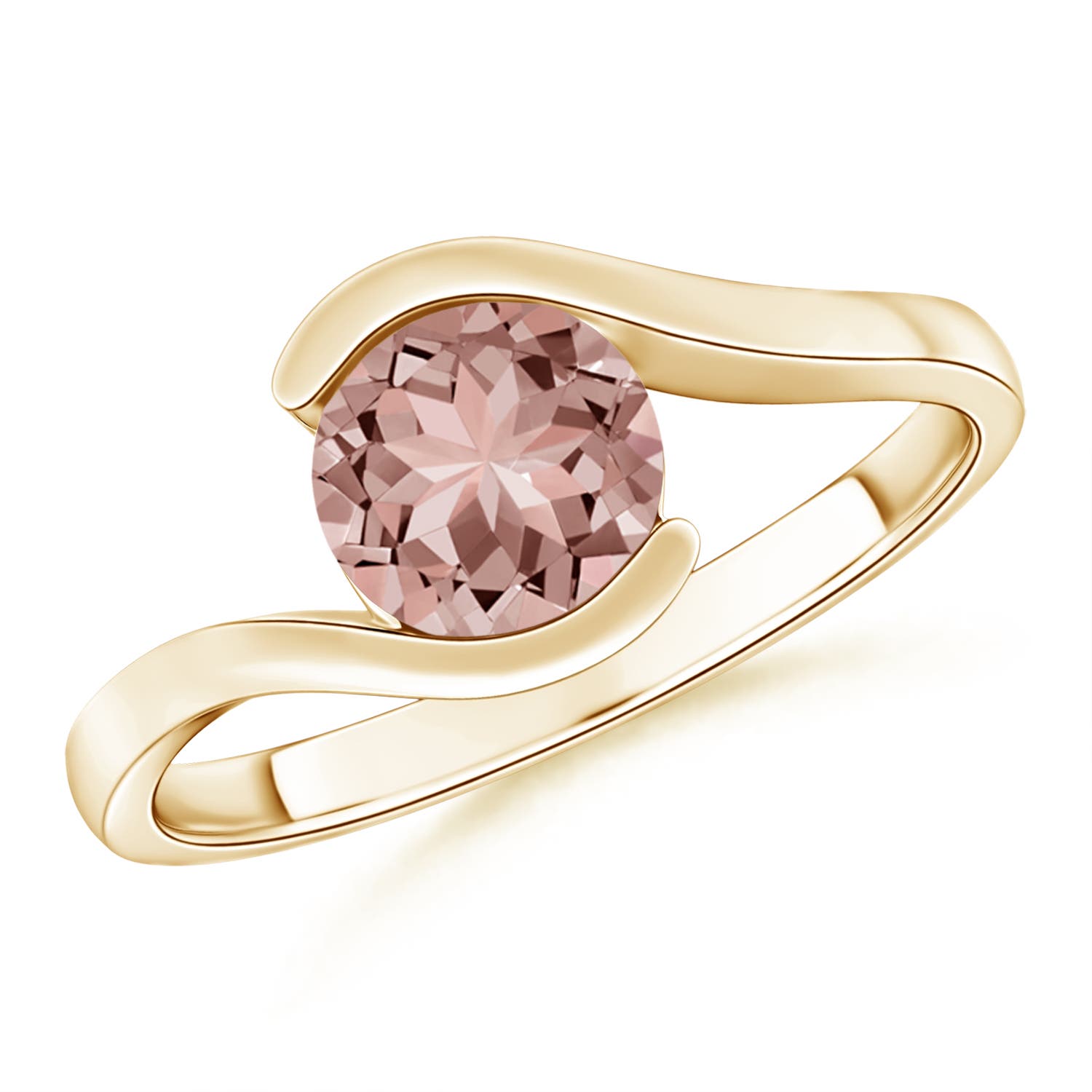 AAAA - Morganite / 1.1 CT / 14 KT Yellow Gold