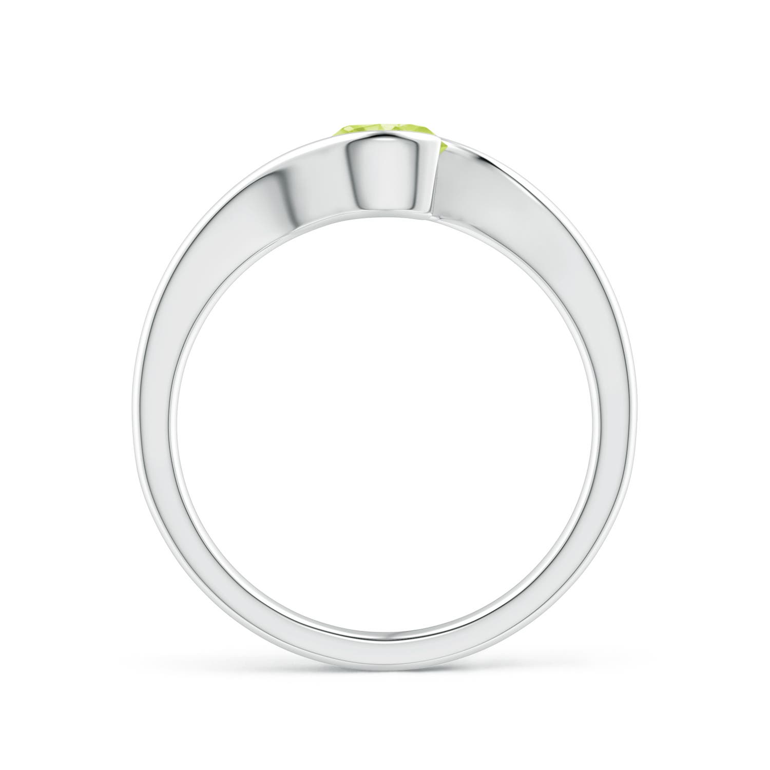 A - Peridot / 0.55 CT / 14 KT White Gold