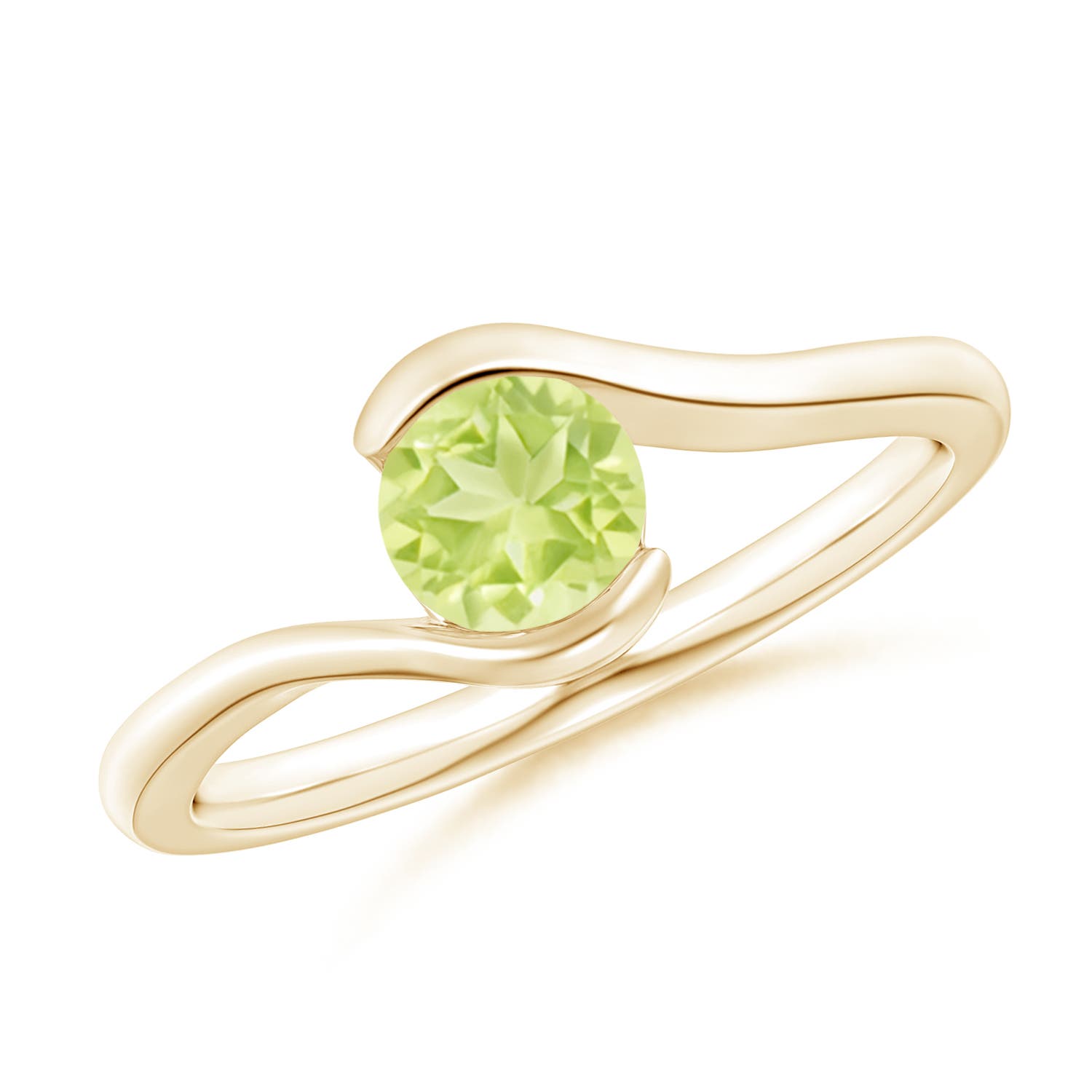 A - Peridot / 0.55 CT / 14 KT Yellow Gold