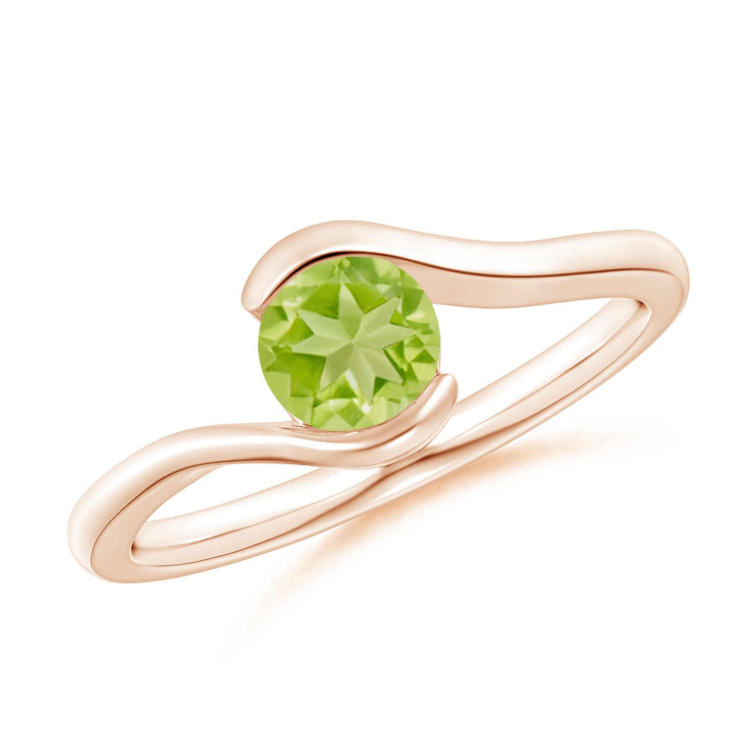 AA - Peridot / 0.55 CT / 14 KT Rose Gold