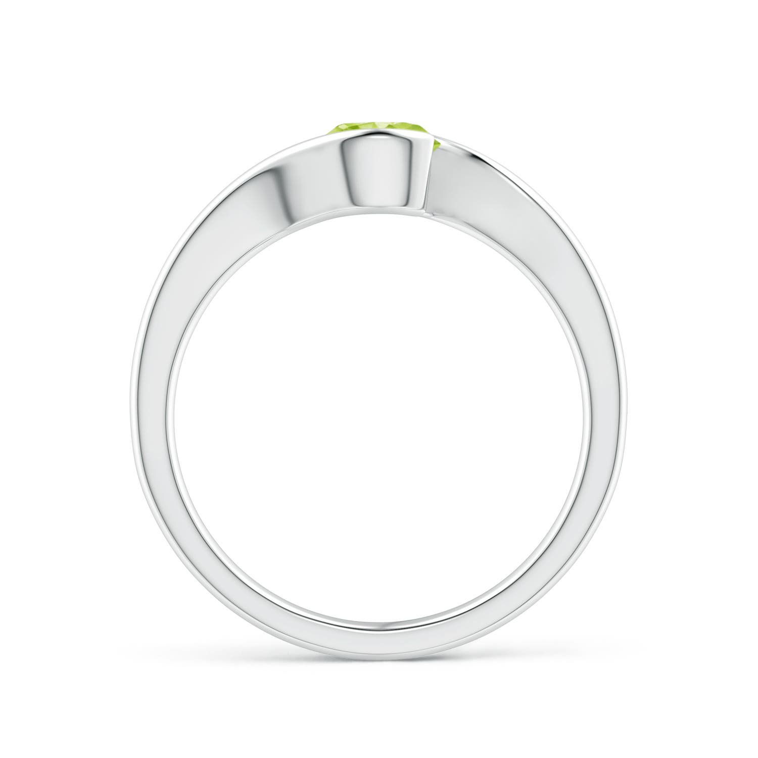 AA - Peridot / 0.55 CT / 14 KT White Gold